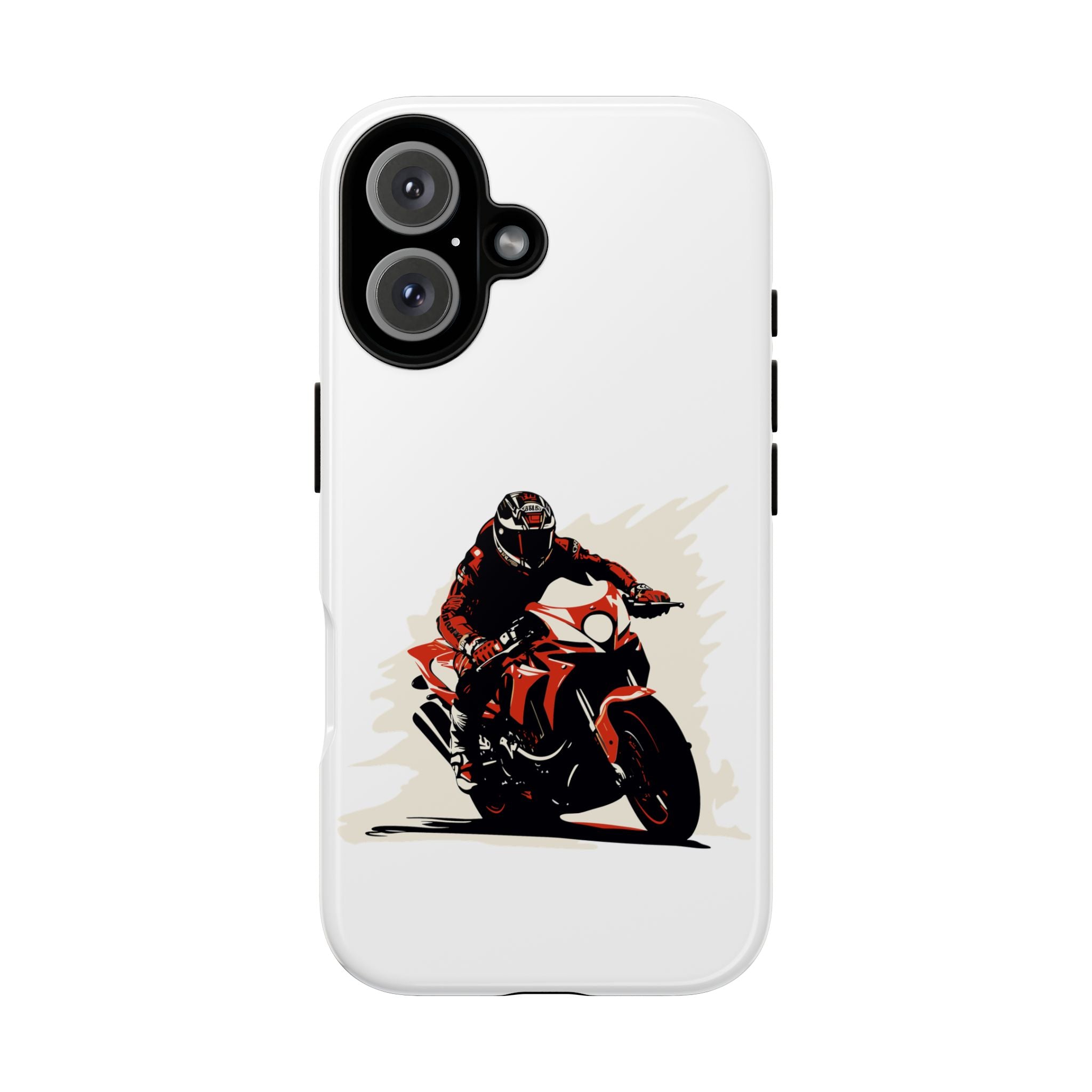 Motorcycle Phone Case, Tough Cases for Riders, Biker Accessory, Gifts for Motorcyclists, Red Bike Design
