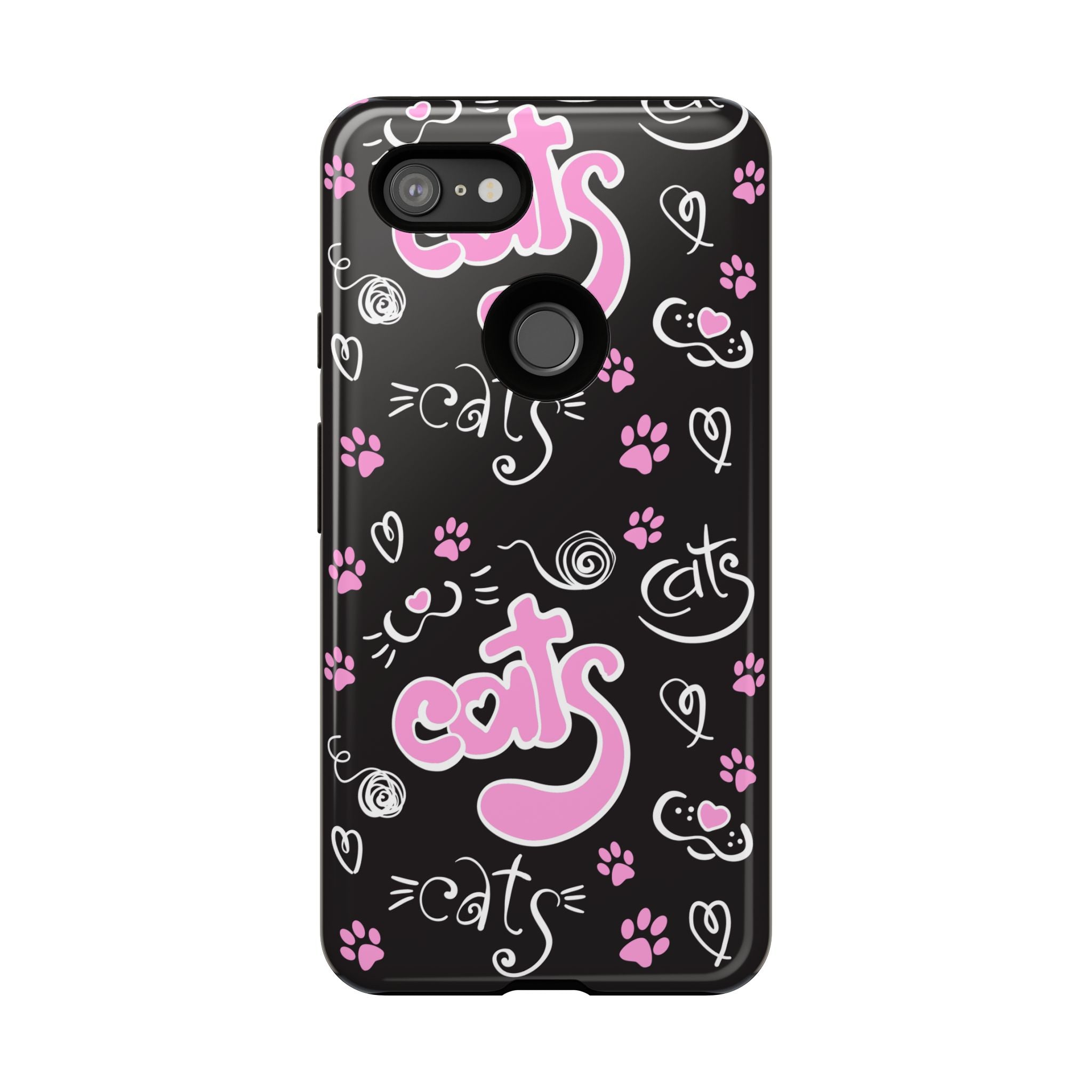 Cute Cat Print Phone Cases, Tough Cases for Cat Lovers, Pet Phone Cover, Gift for Cat Moms, Stylish Phone Accessories