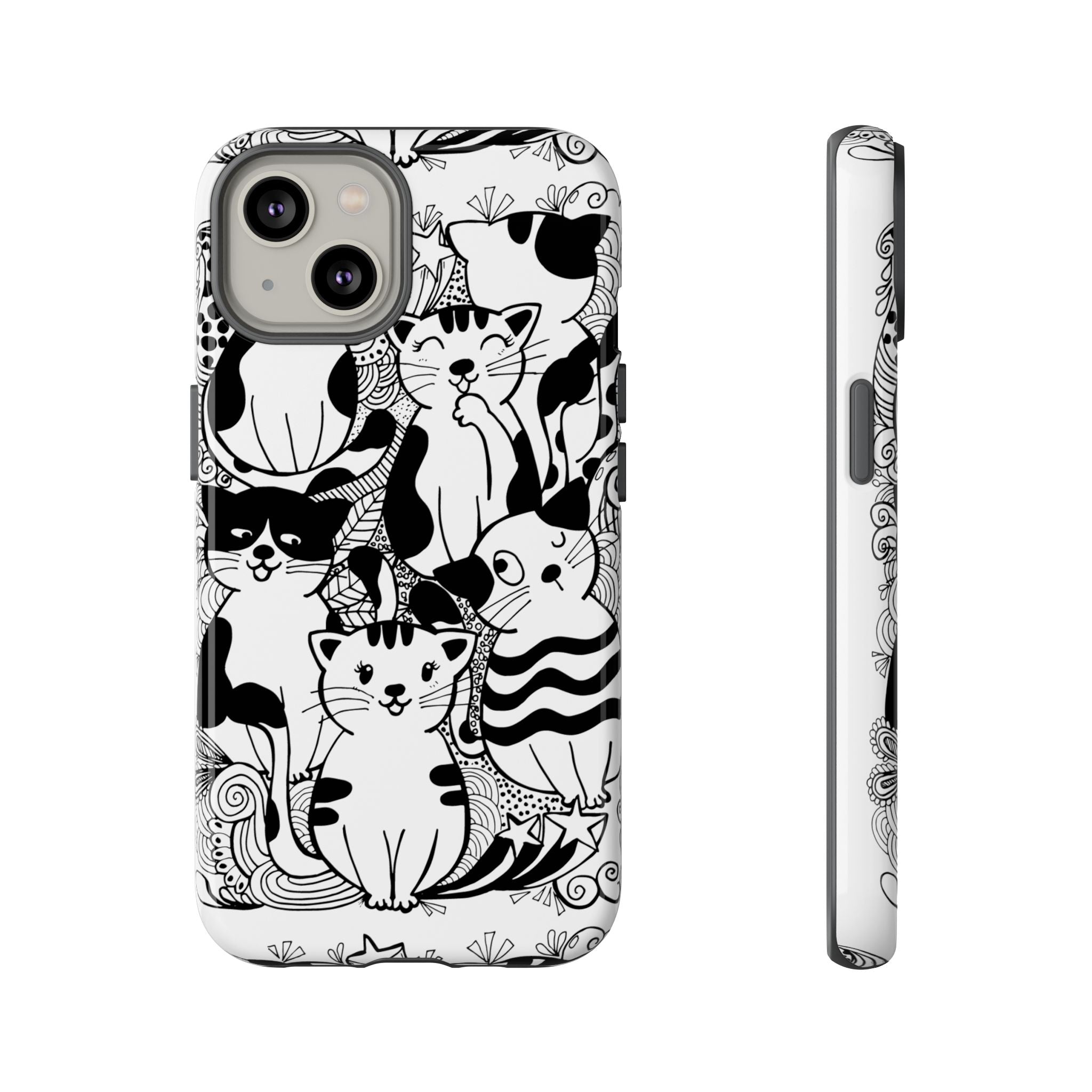 Cat-Themed Phone Case, Cute Cat Art, Pet Lover Gift, Birthday Present, Unique Cat Decor, Fun Tech Accessories, Animal Lover Case