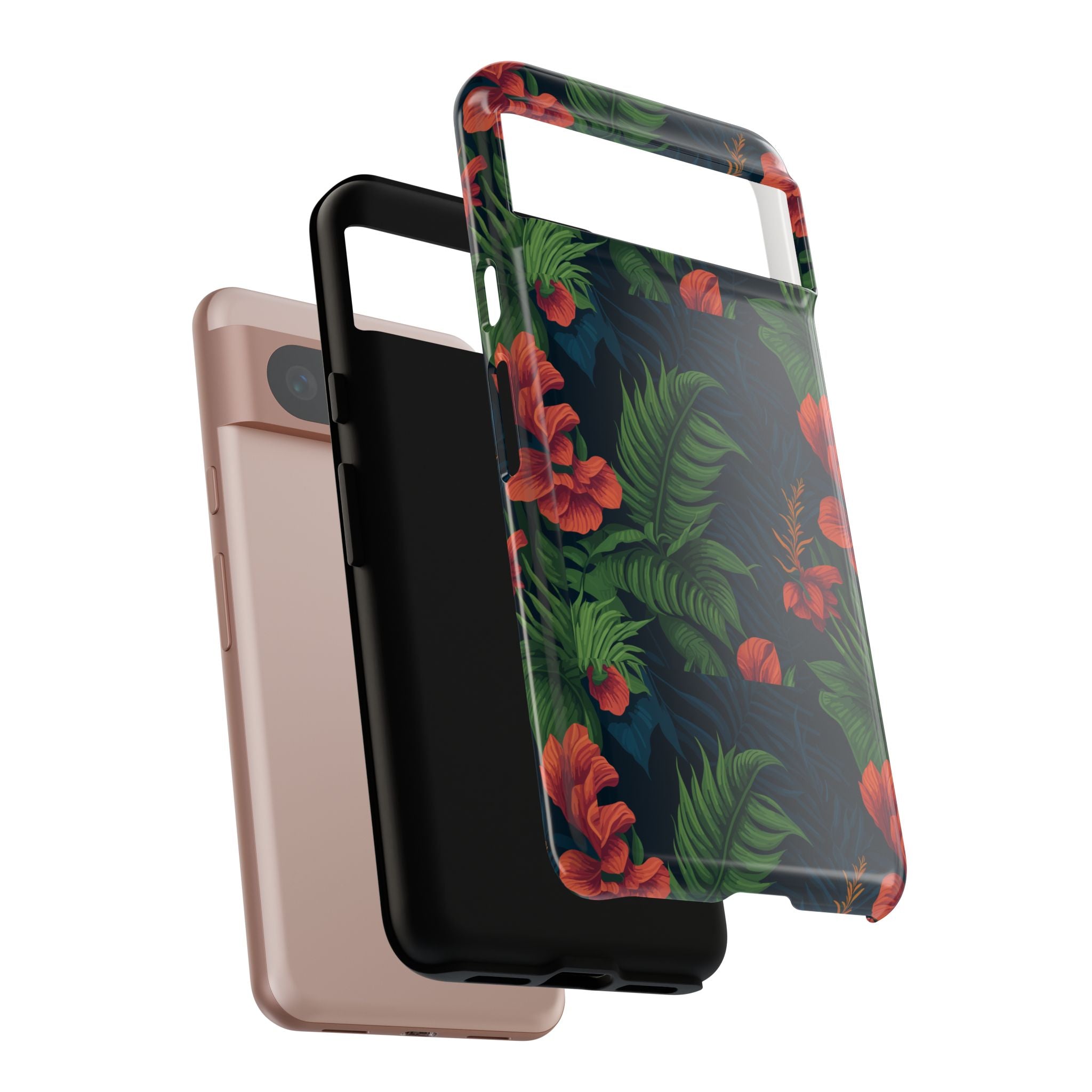 Tropical Phone Case with Floral Design, Eco-Friendly Protection for Summer Vibes, Ideal Gift for Nature Lovers, Vibrant Background