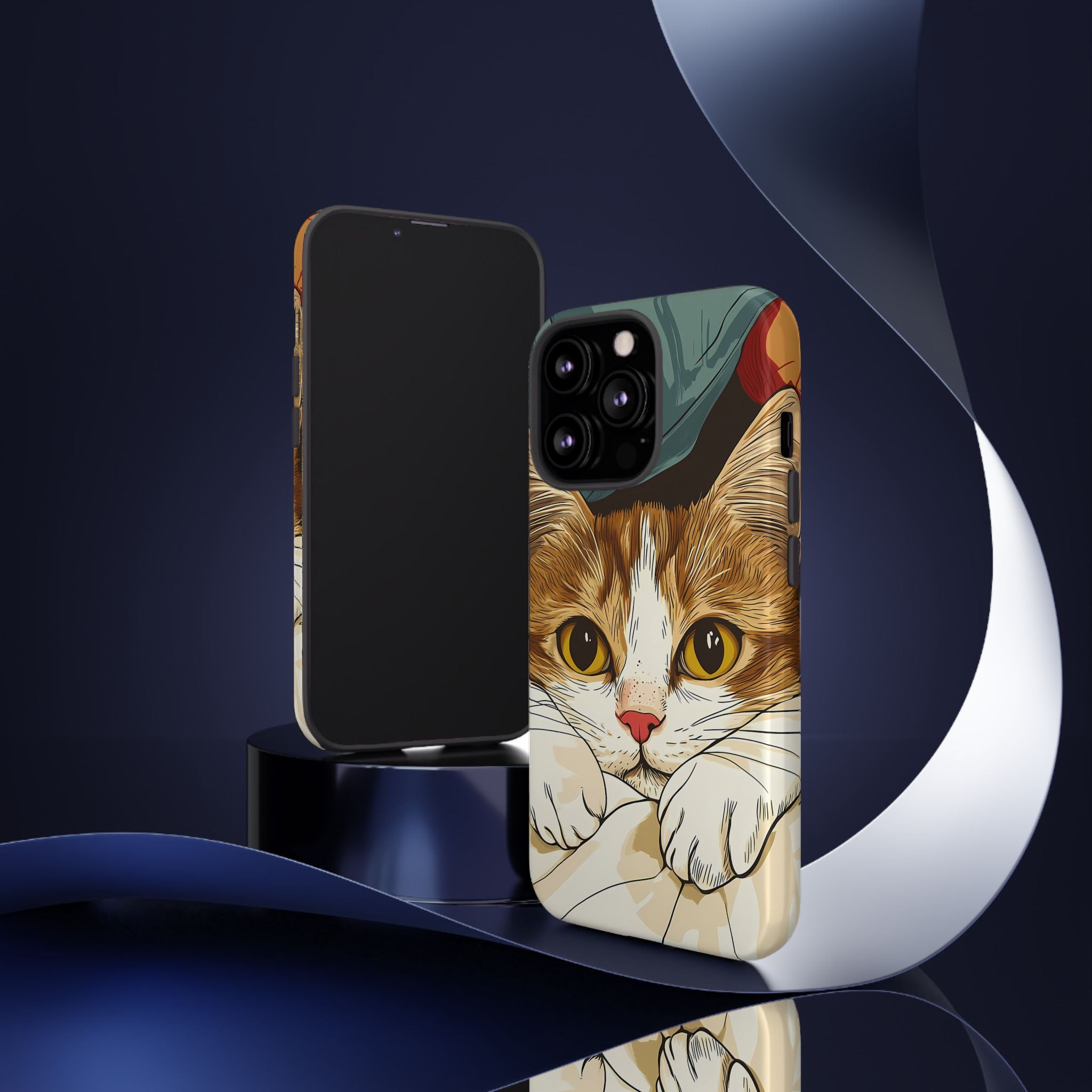 Cute Cat Phone Case - Ideal for Cat Lovers, Pet Owners, Birthday Gifts, Smartphone Accessories, Funny Pet Humor