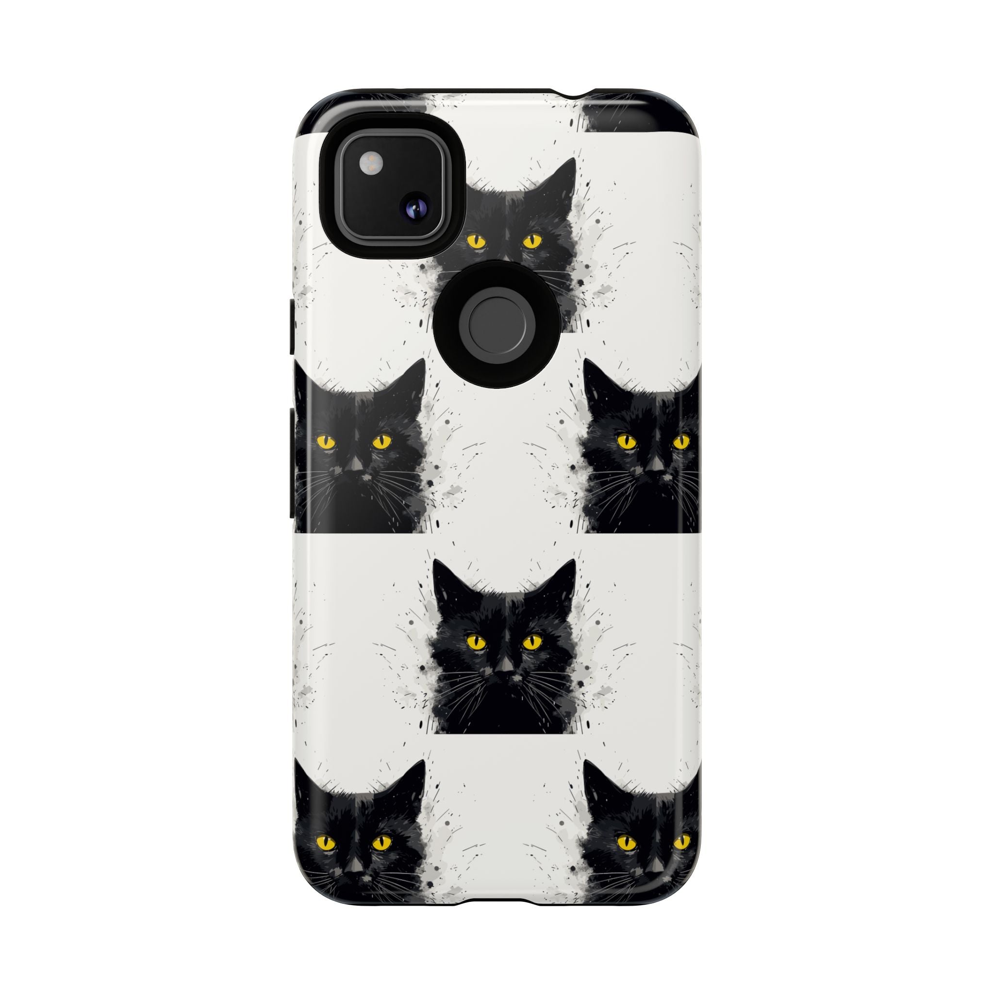 Black Cat Phone Case, Tough Cases, Cat Lover Gift, Unique Design, Halloween, Animal Accessories, Custom Phone Cover