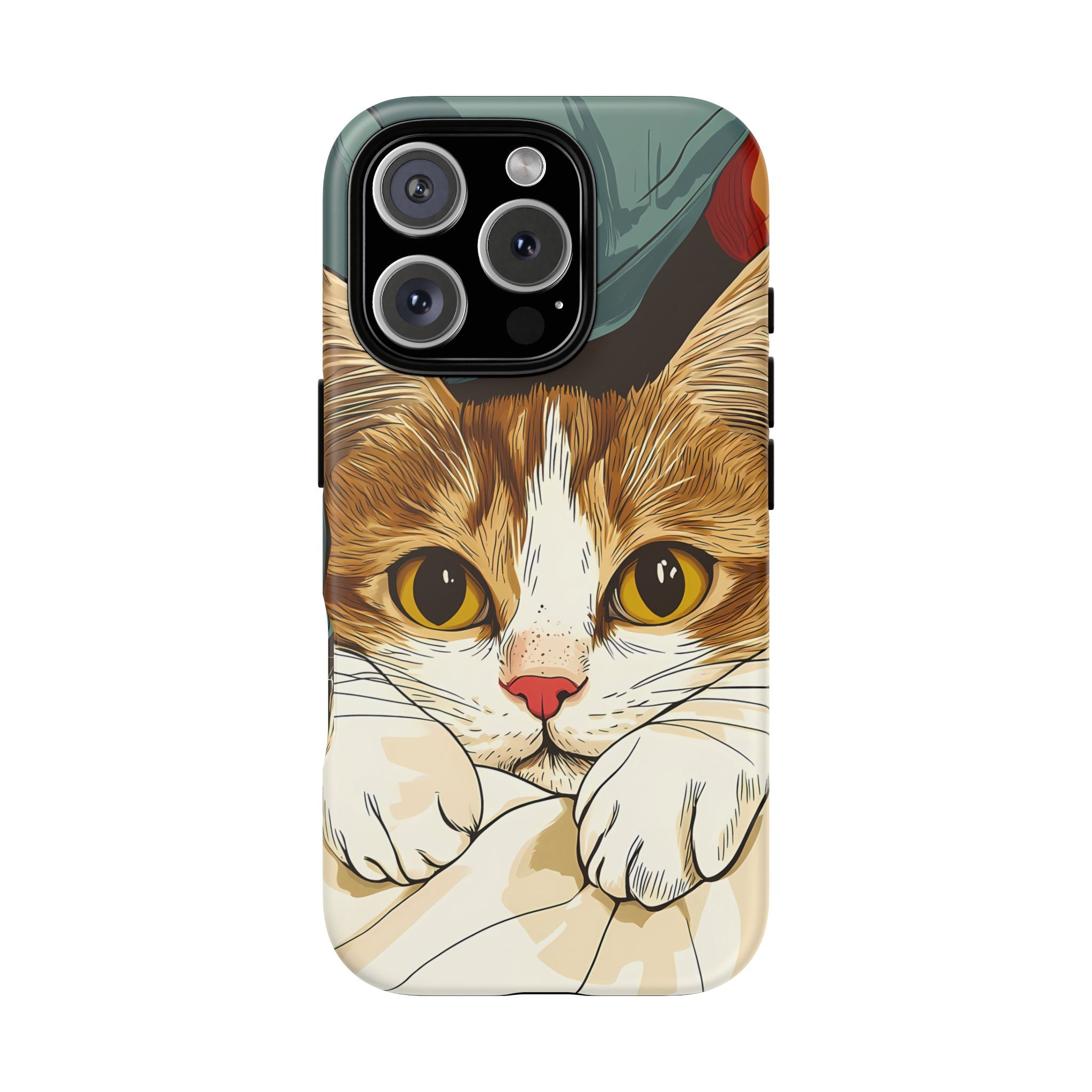 Cute Cat Phone Case - Ideal for Cat Lovers, Pet Owners, Birthday Gifts, Smartphone Accessories, Funny Pet Humor