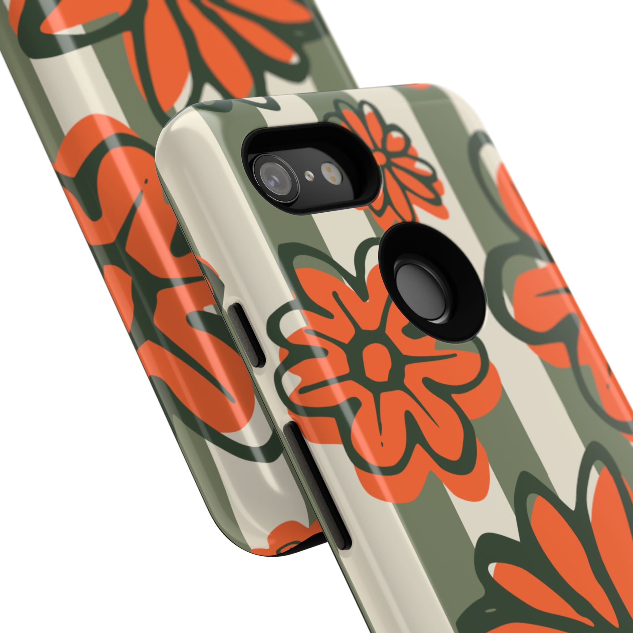 Floral Tough Phone Case - Trendy Protector for Pet Lovers, Super Cute Gift, Floral Design, Stylish Phone Cover, Unique Accessory