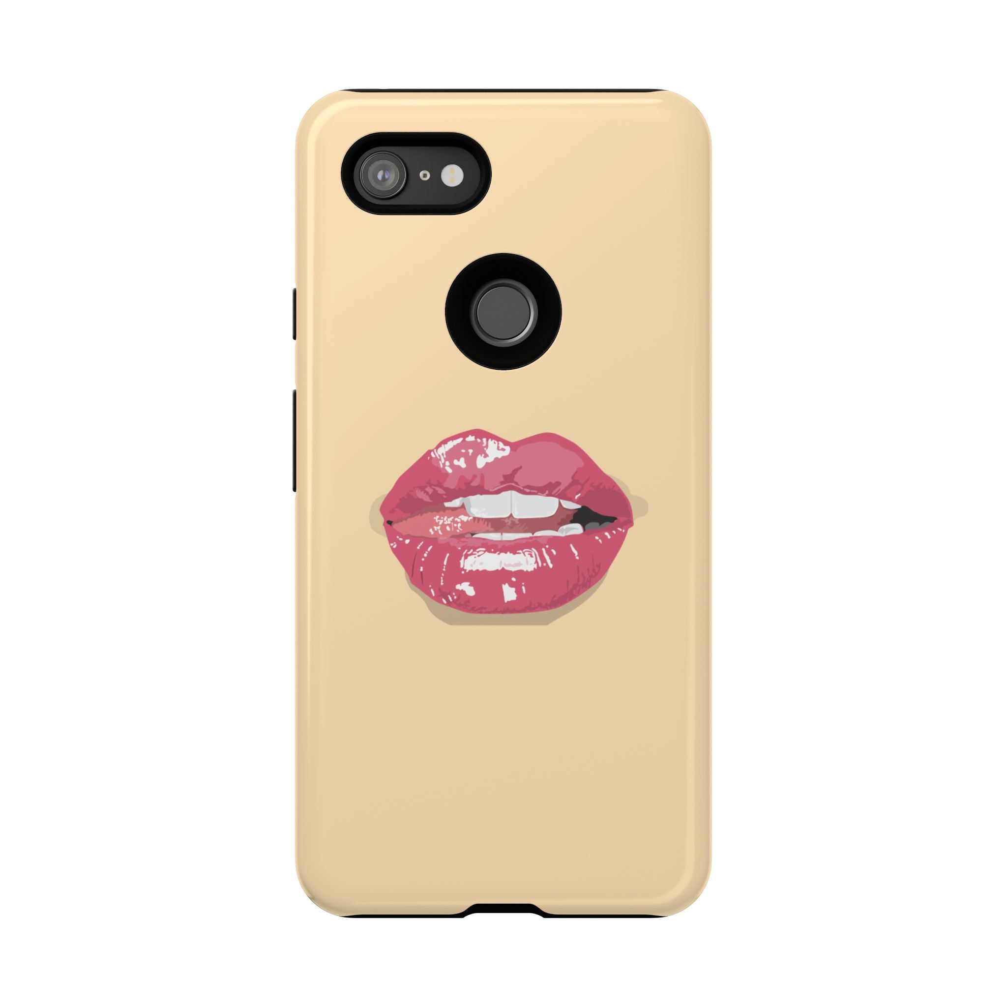 Stylish Phone Case with Lip Print, Trendy Mobile Cover, Fashion Accessory, Gift for Her, Cute Cell Phone Case
