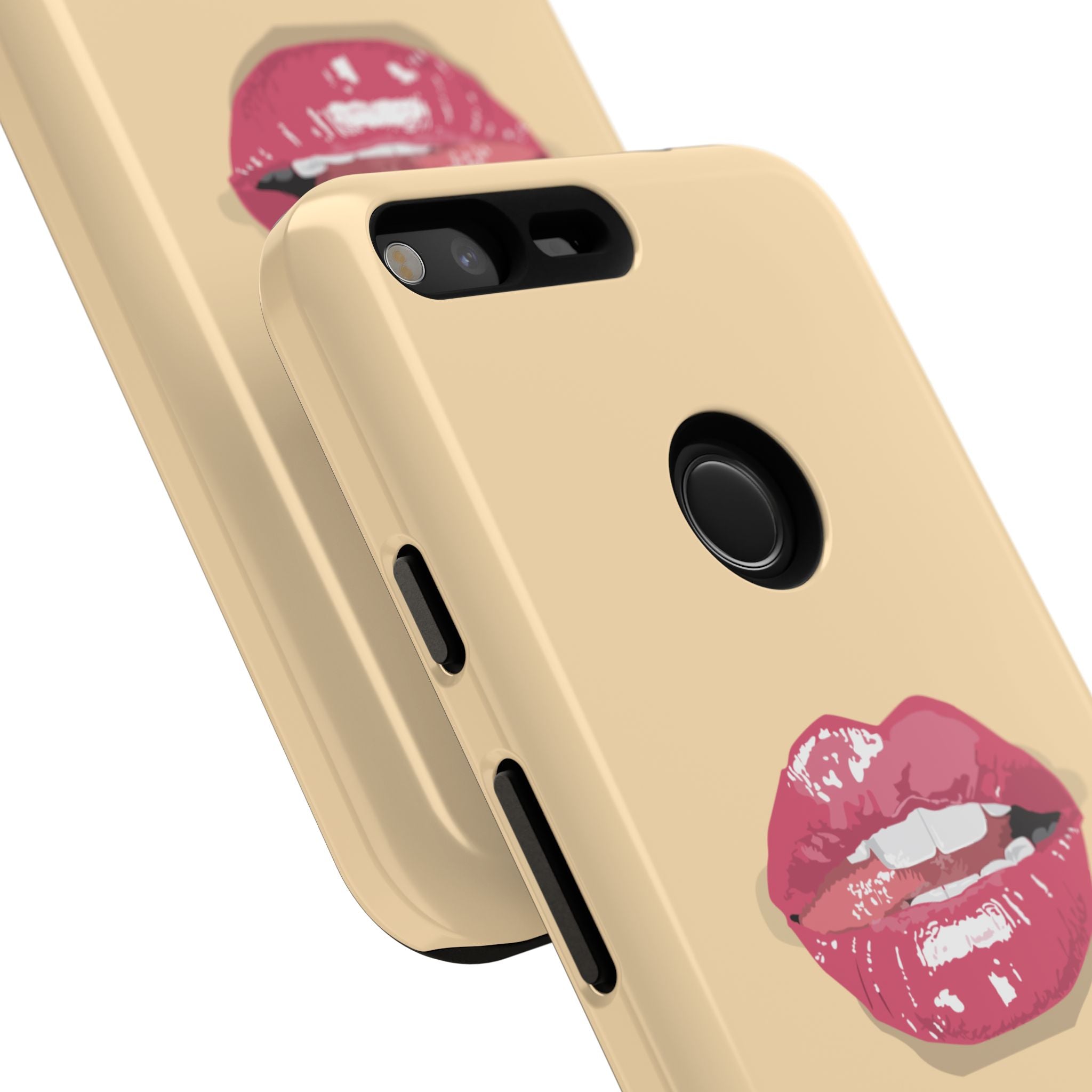 Stylish Phone Case with Lip Print, Trendy Mobile Cover, Fashion Accessory, Gift for Her, Cute Cell Phone Case