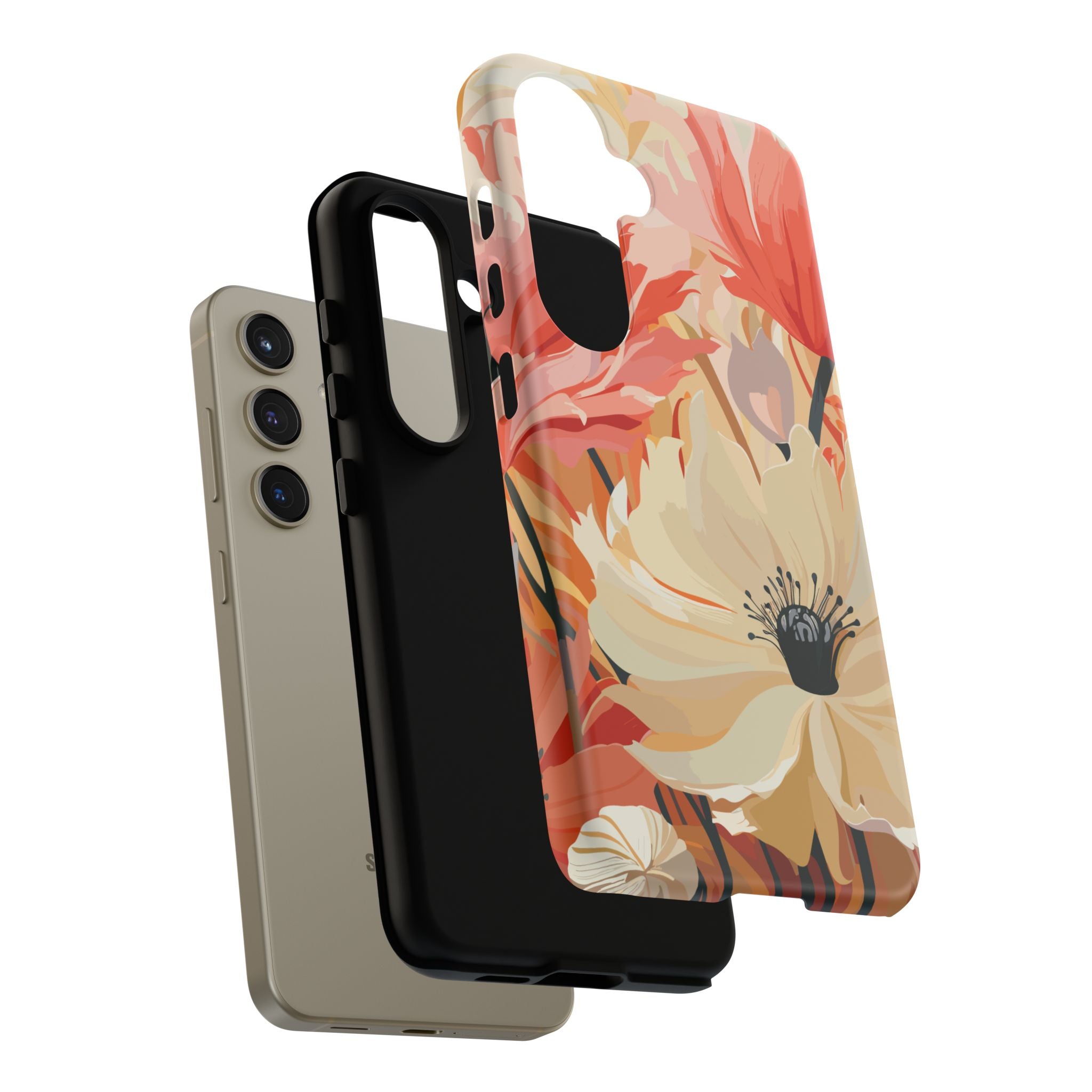 Floral Phone Case, Tough Protective Cover for Floral Lovers, Perfect Gift for Friends, Spring Celebration, Art Lovers Gift