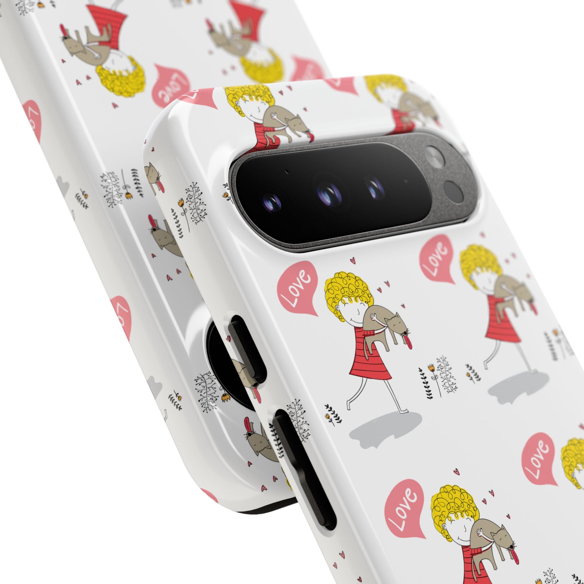 Love-Themed Phone Case | Cute Pet Lover Accessory, Perfect Gift for Birthdays, Anniversaries, Animal Lovers, Valentine's Day