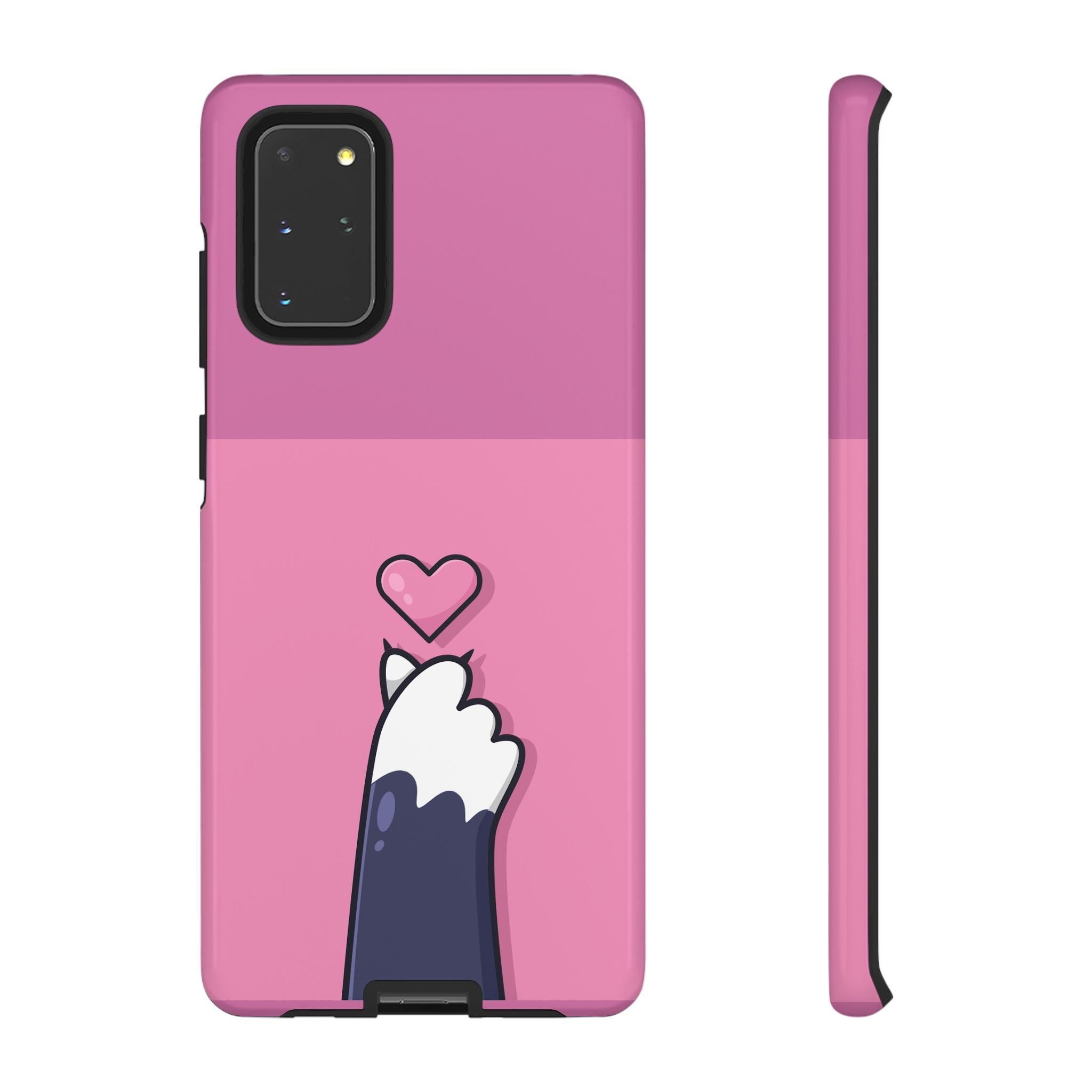 Cute Cat Paw Phone Case, Playful Pet Lover Gift, Animal Print Phone Cover, Heart Design Case, Fun Feminine Case, Kawaii Style
