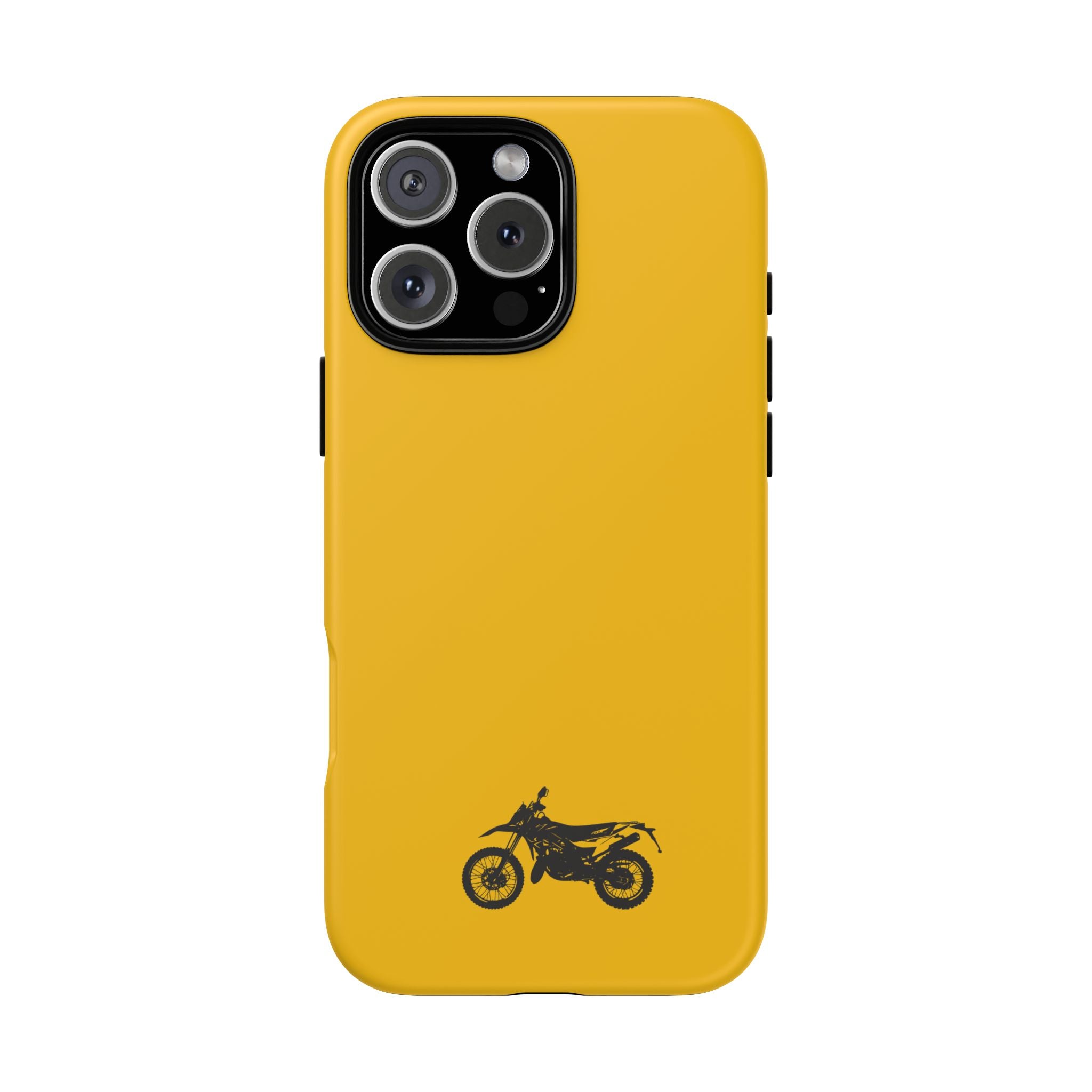 Motorcycle Phone Case, Tough Phone Cover, Gift for Bikers, Durable Tech Accessory, Yellow Motorcycle Design