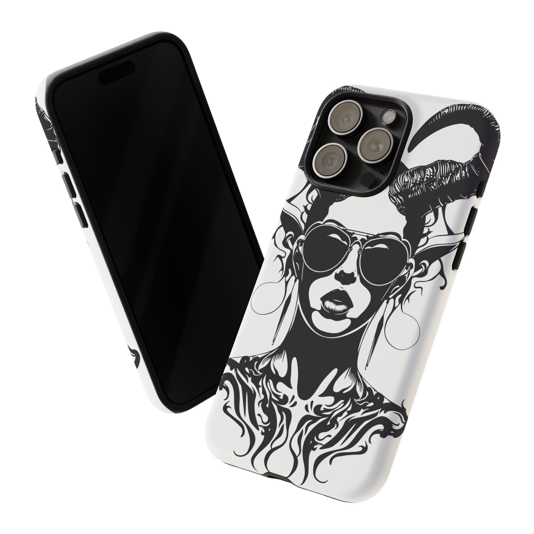 Tough Cases: Stylish Phone Case with Edgy Design, Protective Cover, Gift for Her, Trendy Accessories, Unique Art, Holiday Present
