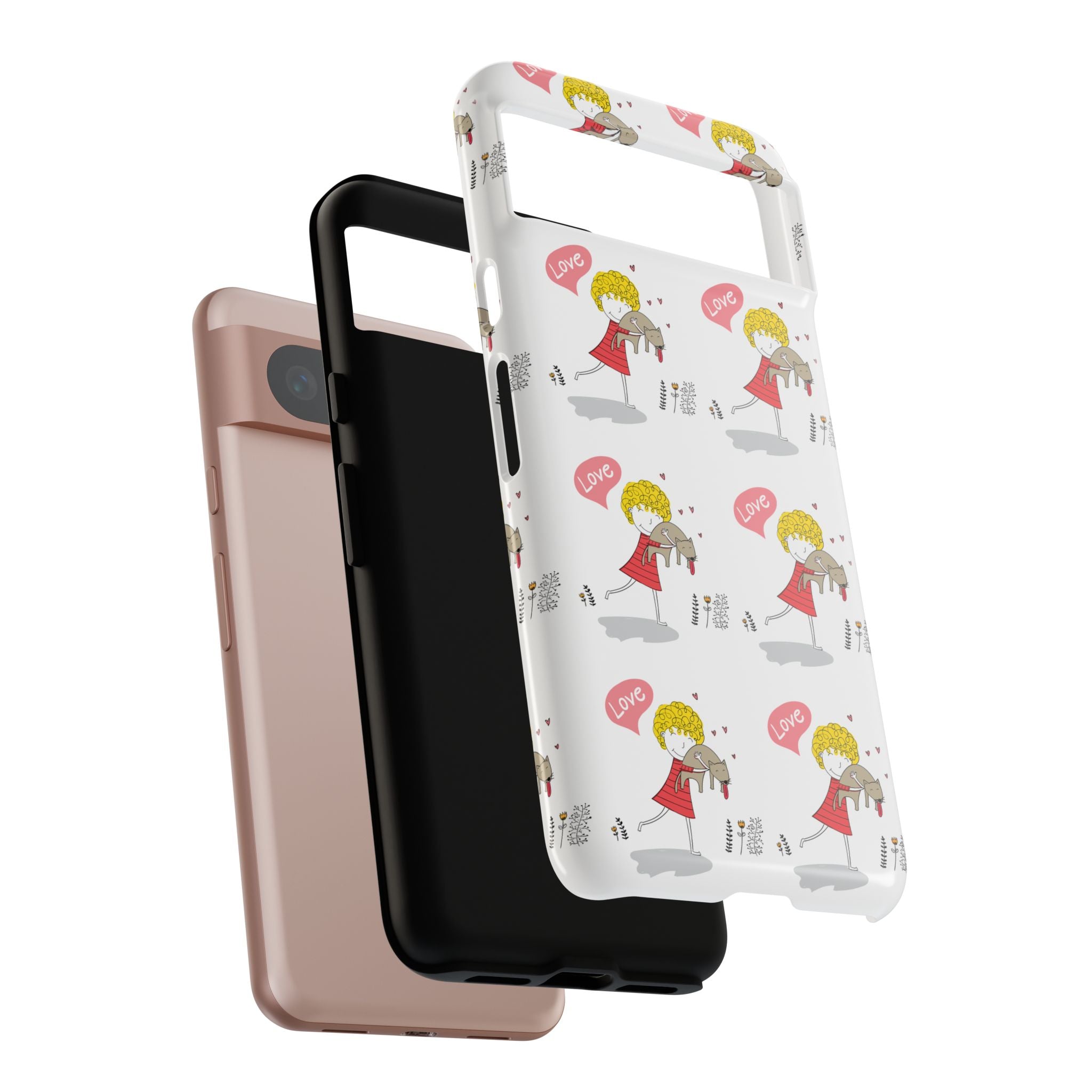 Love-Themed Phone Case | Cute Pet Lover Accessory, Perfect Gift for Birthdays, Anniversaries, Animal Lovers, Valentine's Day