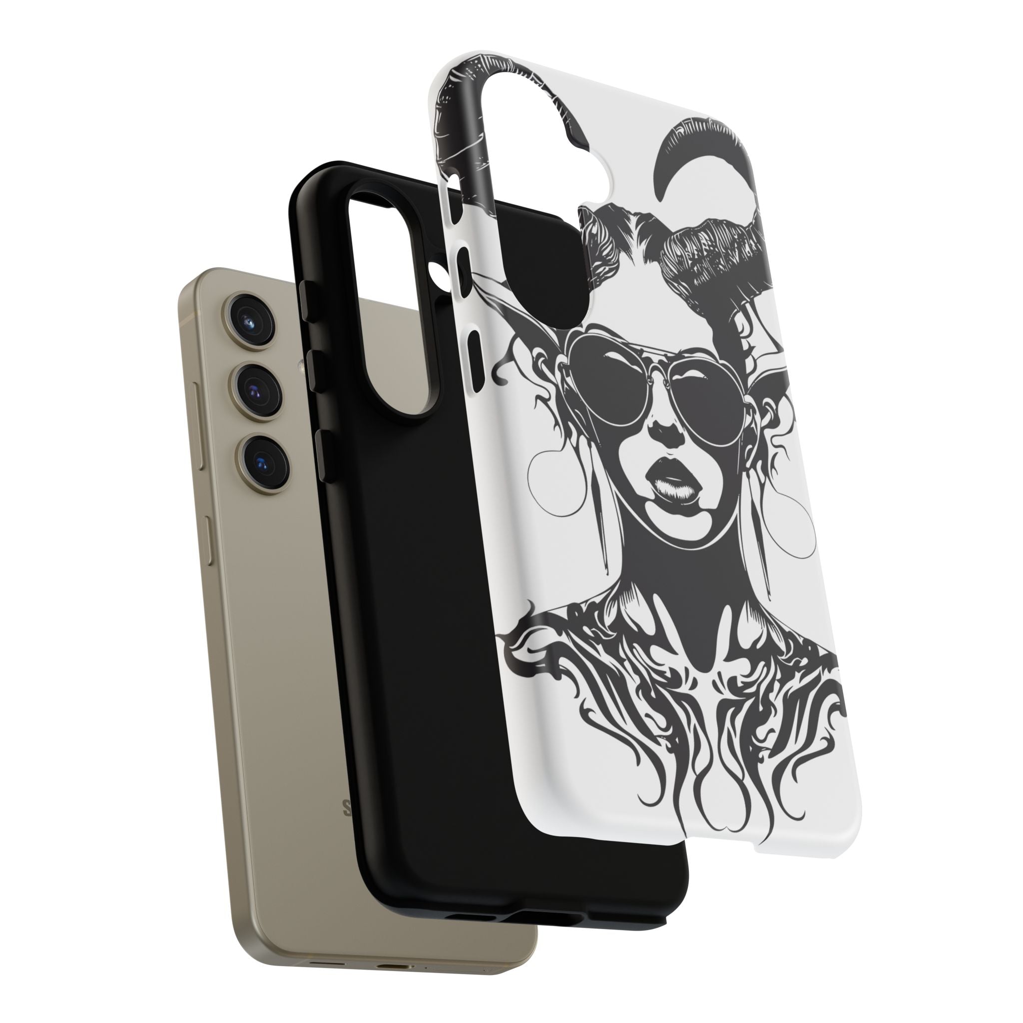Tough Cases: Stylish Phone Case with Edgy Design, Protective Cover, Gift for Her, Trendy Accessories, Unique Art, Holiday Present