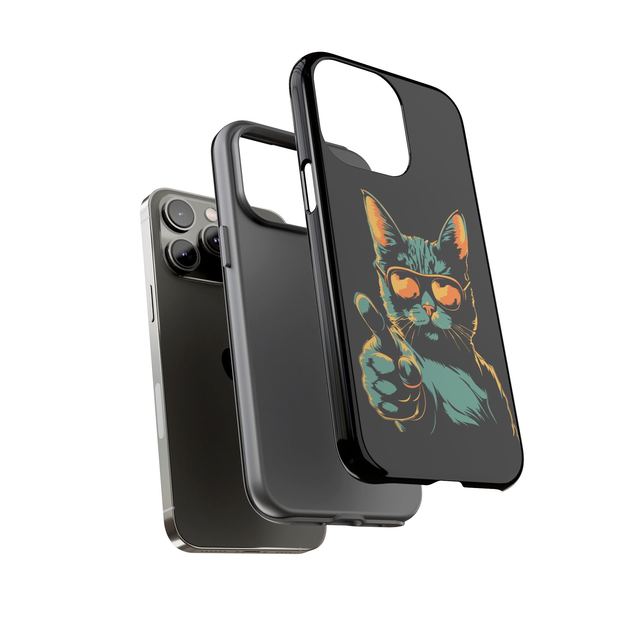 Cool Cat Phone Case, Stylish Phone Cover, Pet Lover Gift, Cute Cat Design, Fun Cat Accessories