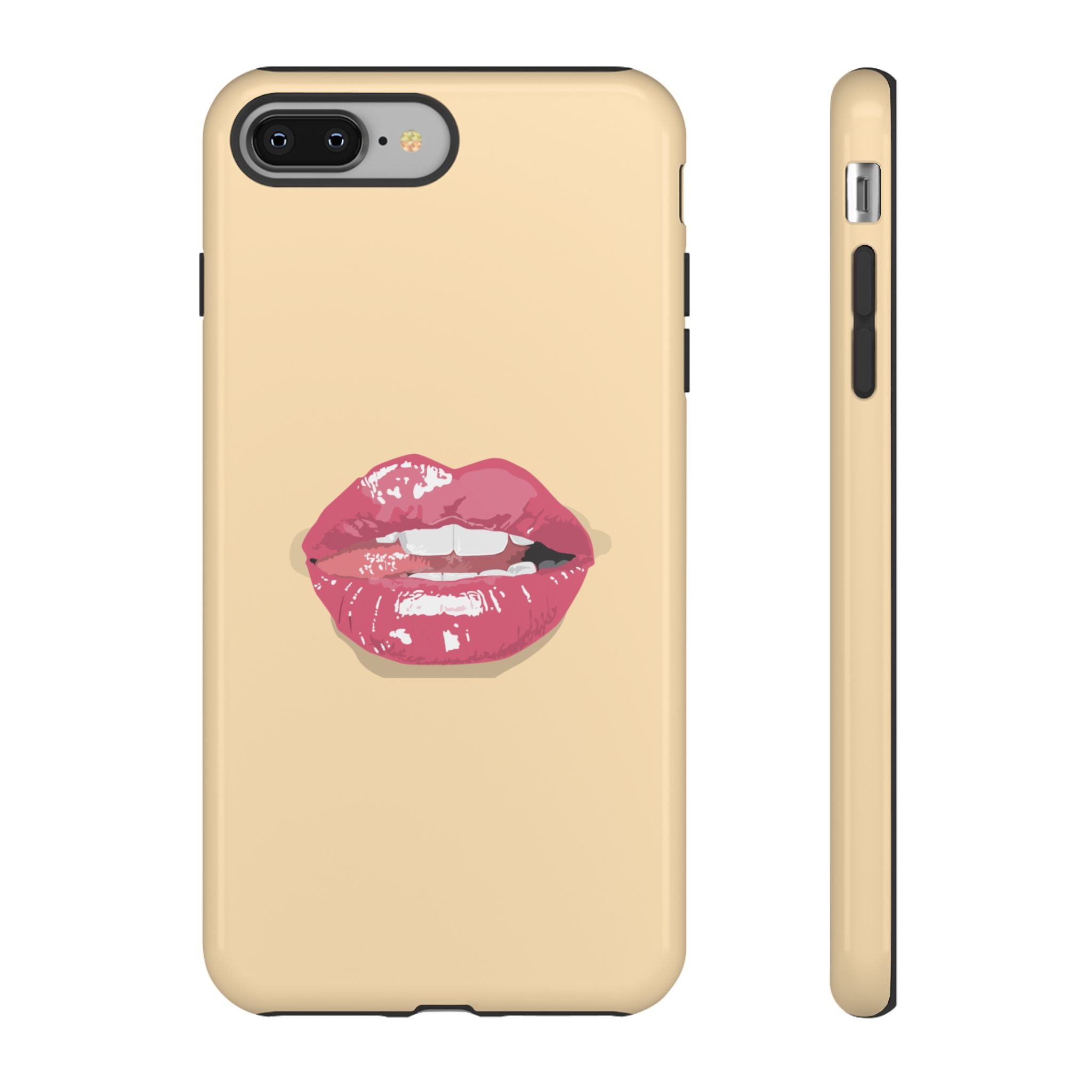 Stylish Phone Case with Lip Print, Trendy Mobile Cover, Fashion Accessory, Gift for Her, Cute Cell Phone Case