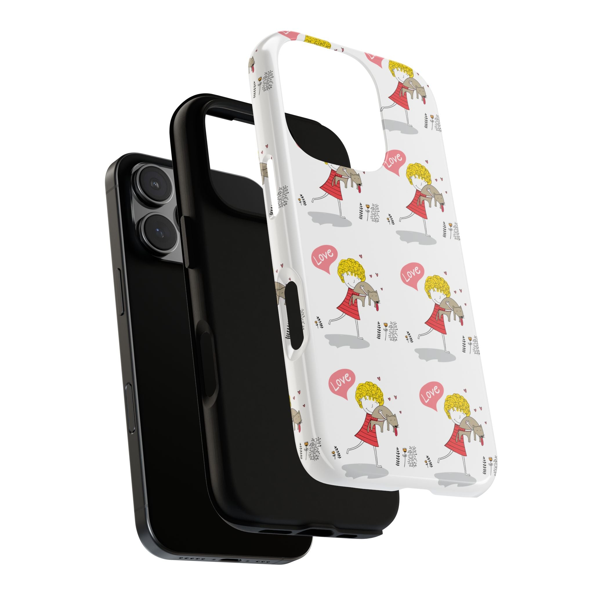 Love-Themed Phone Case | Cute Pet Lover Accessory, Perfect Gift for Birthdays, Anniversaries, Animal Lovers, Valentine's Day