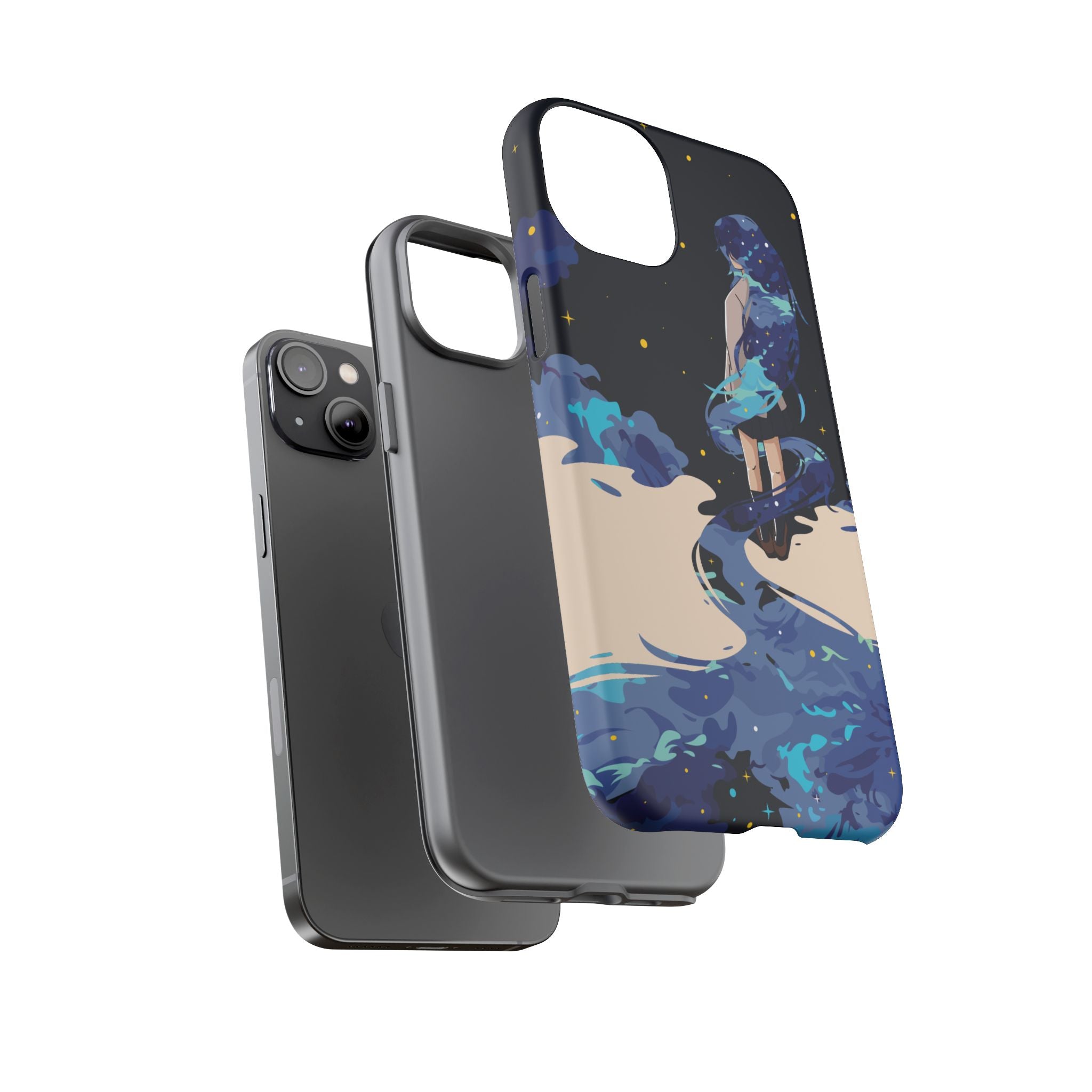 Galaxy-Inspired Phone Case, Celestial Design, Tough Phone Cover, Gift for Space Lovers, Artsy Accessories, Unique Merchandise