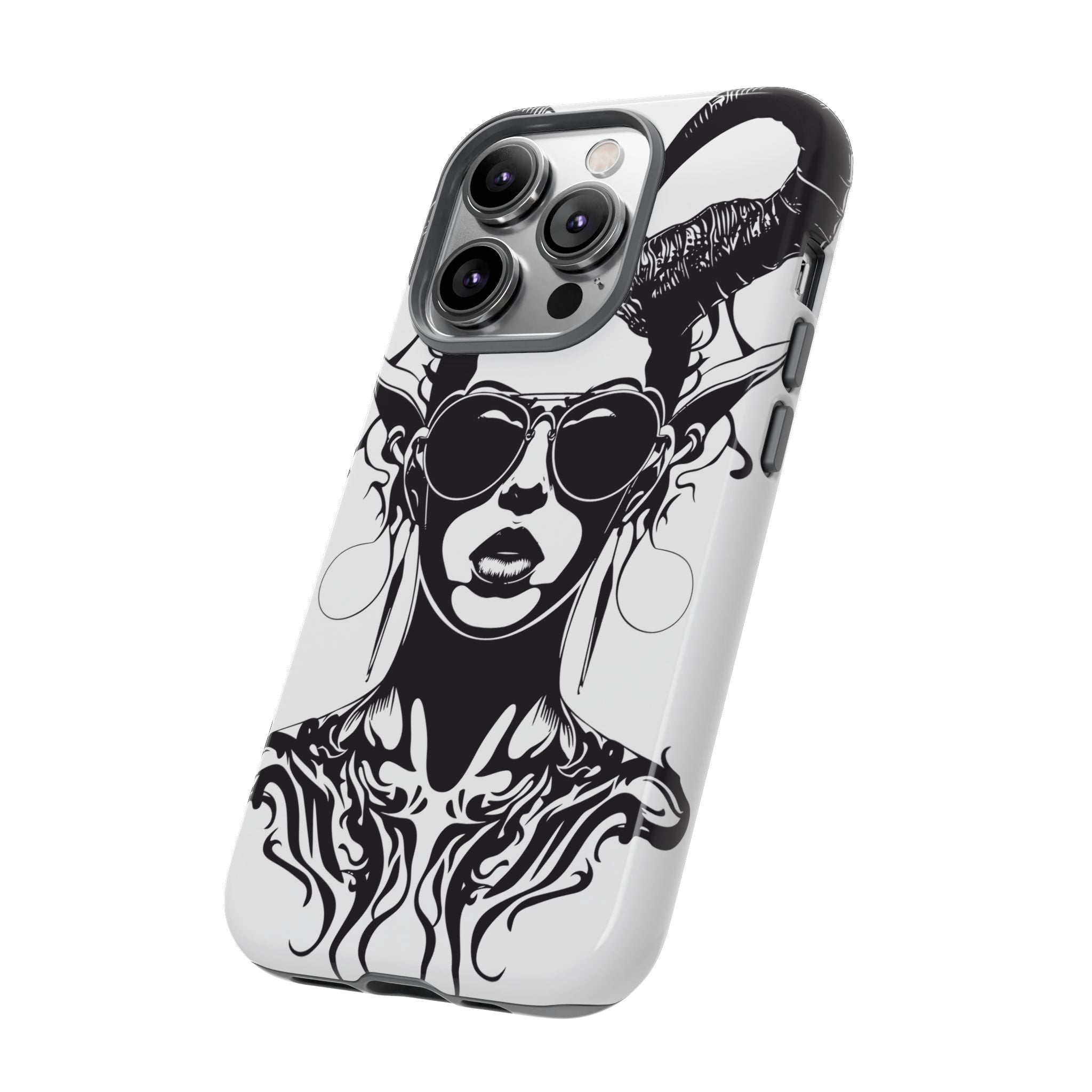 Tough Cases: Stylish Phone Case with Edgy Design, Protective Cover, Gift for Her, Trendy Accessories, Unique Art, Holiday Present
