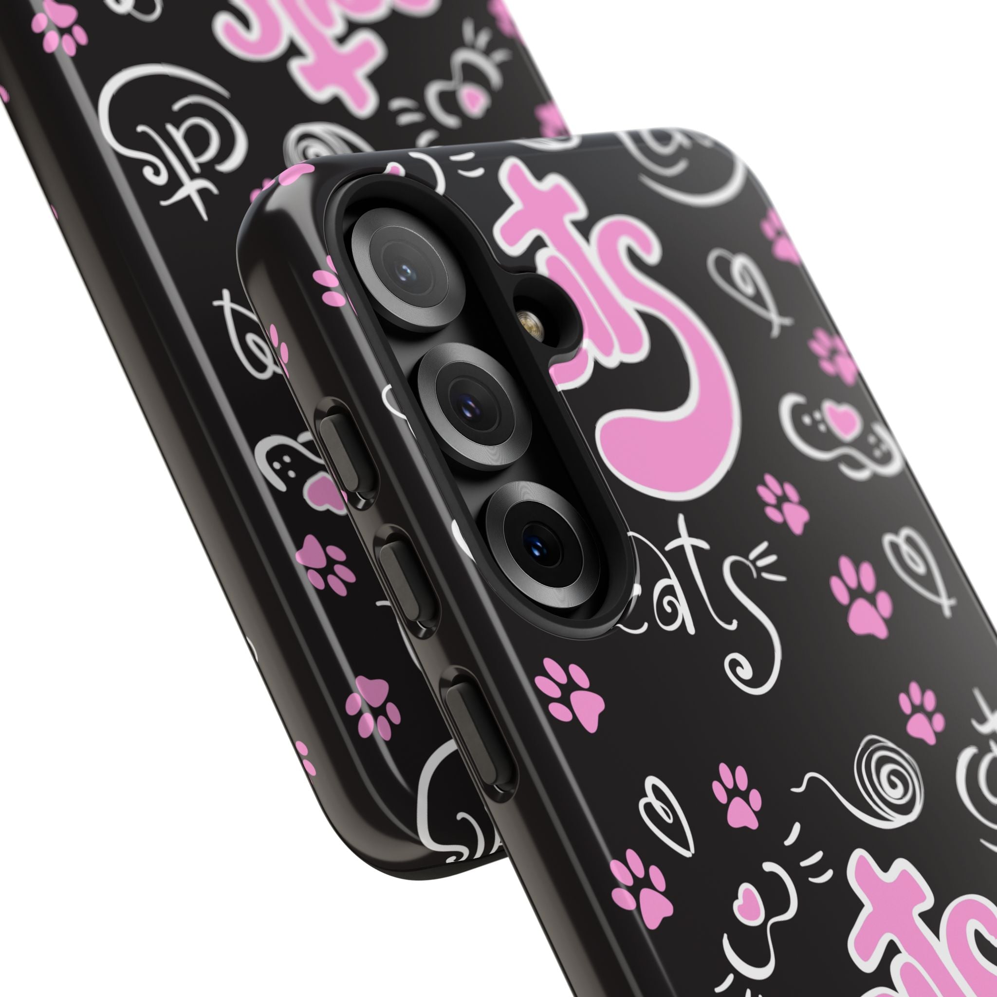 Cute Cat Print Phone Cases, Tough Cases for Cat Lovers, Pet Phone Cover, Gift for Cat Moms, Stylish Phone Accessories