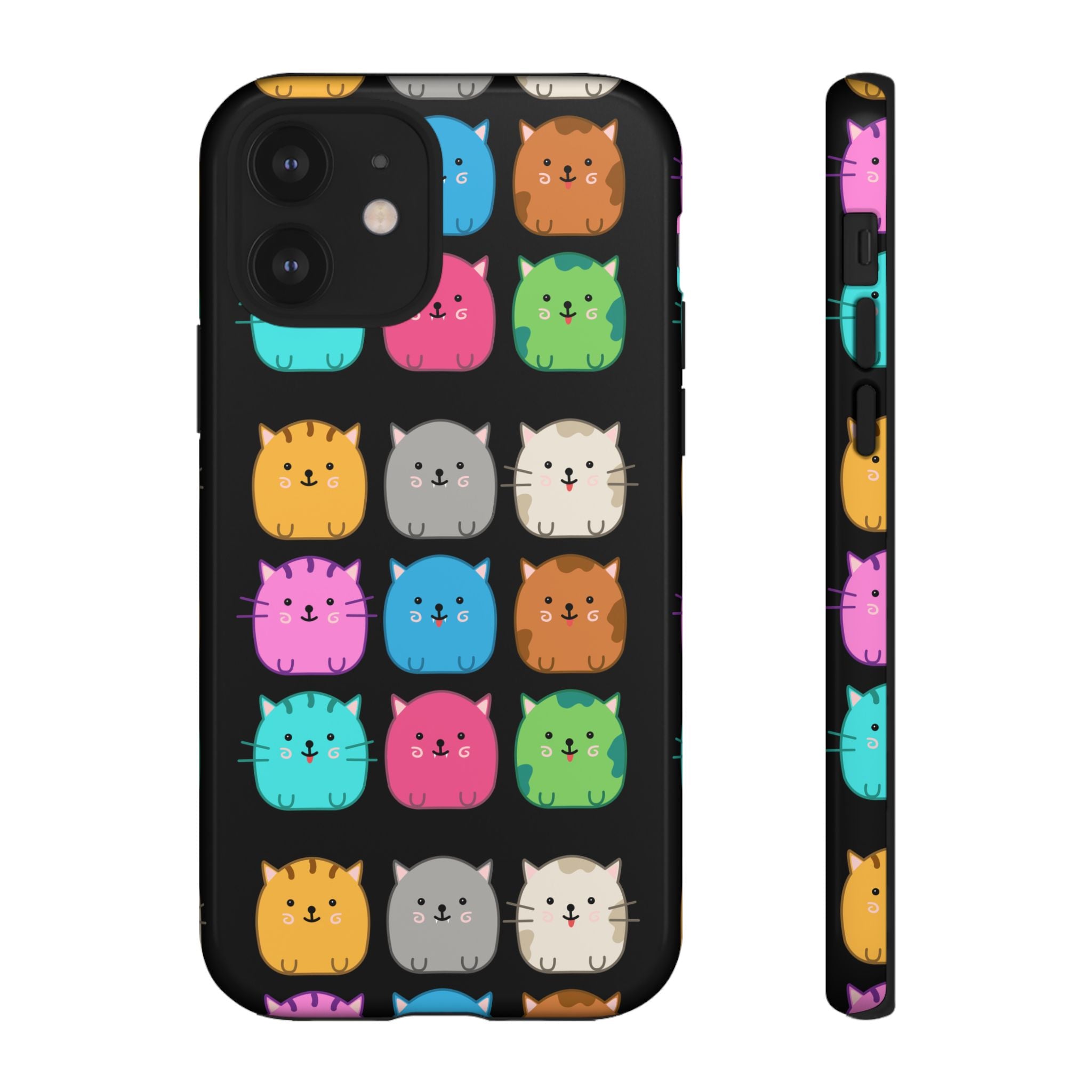 Cute Cat Phone Case, Kawaii Animal Lover Gift, Tough Phone Cover for Kids and Adults, Fun Cat Designs for Birthdays, Pet Lovers