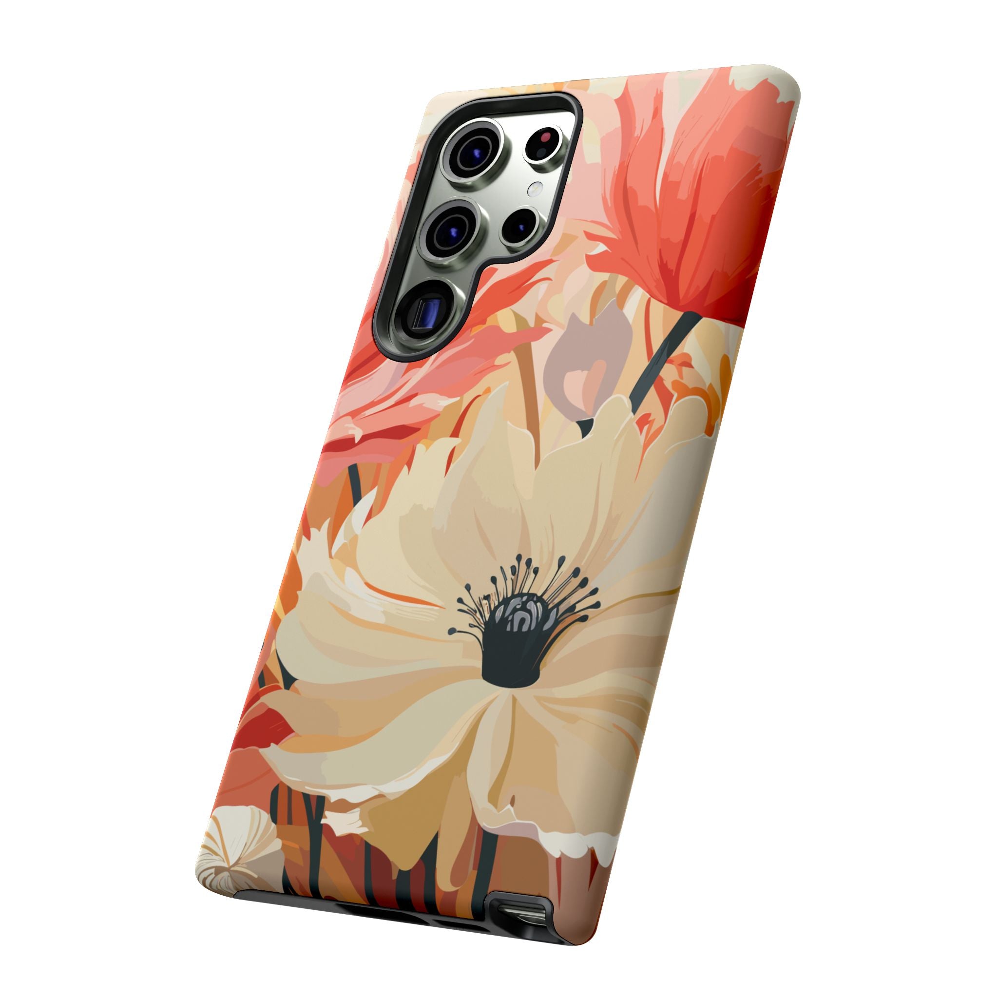 Floral Phone Case, Tough Protective Cover for Floral Lovers, Perfect Gift for Friends, Spring Celebration, Art Lovers Gift