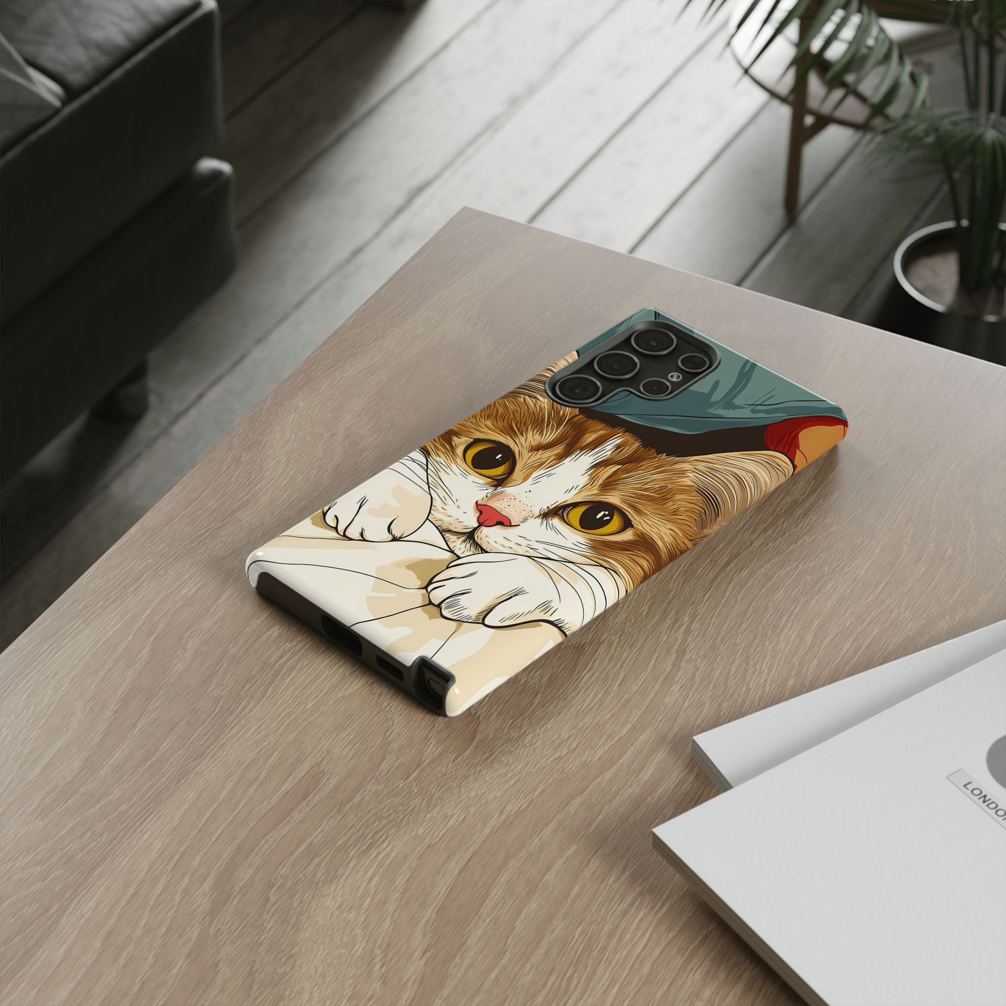 Cute Cat Phone Case - Ideal for Cat Lovers, Pet Owners, Birthday Gifts, Smartphone Accessories, Funny Pet Humor