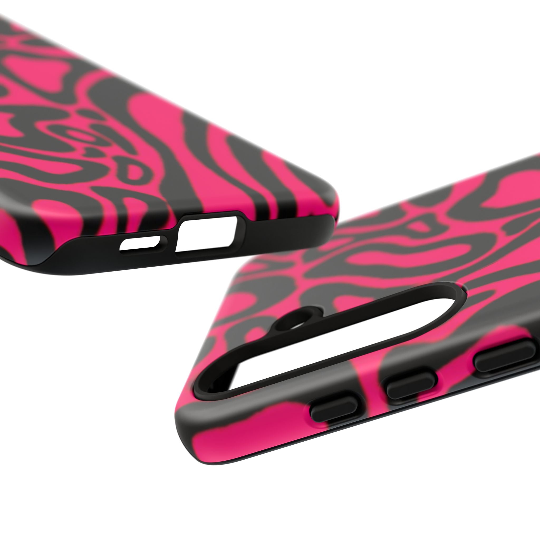 Bold Pink Patterned Phone Case, Stylish Tough Case, Trendy Accessory, Gift for Her, Tech Protection
