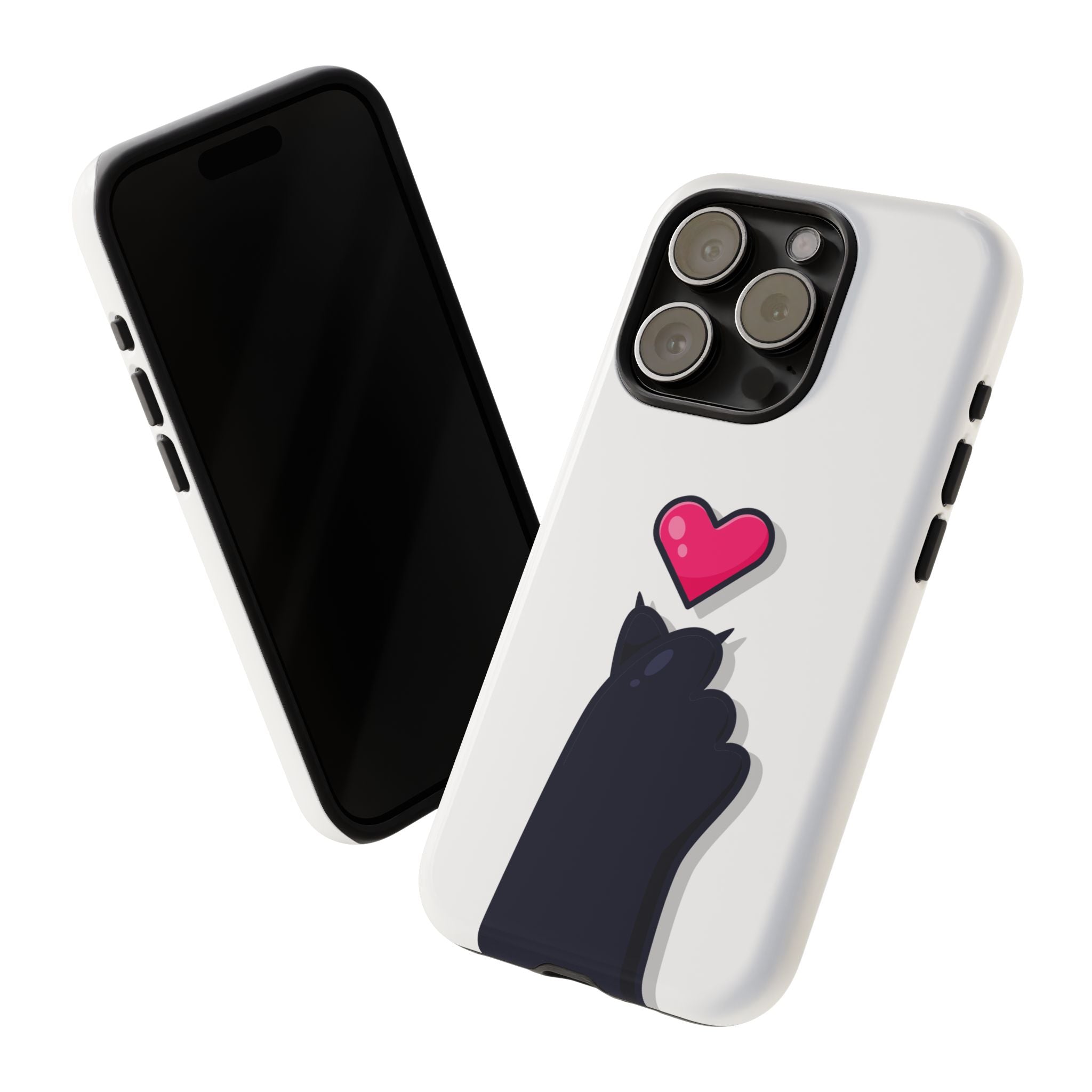Cute Cat Love Phone Case, Tough Cell Phone Cover, Animal Lover Gifts, Pet Parent Accessories, Valentine's Day Essentials
