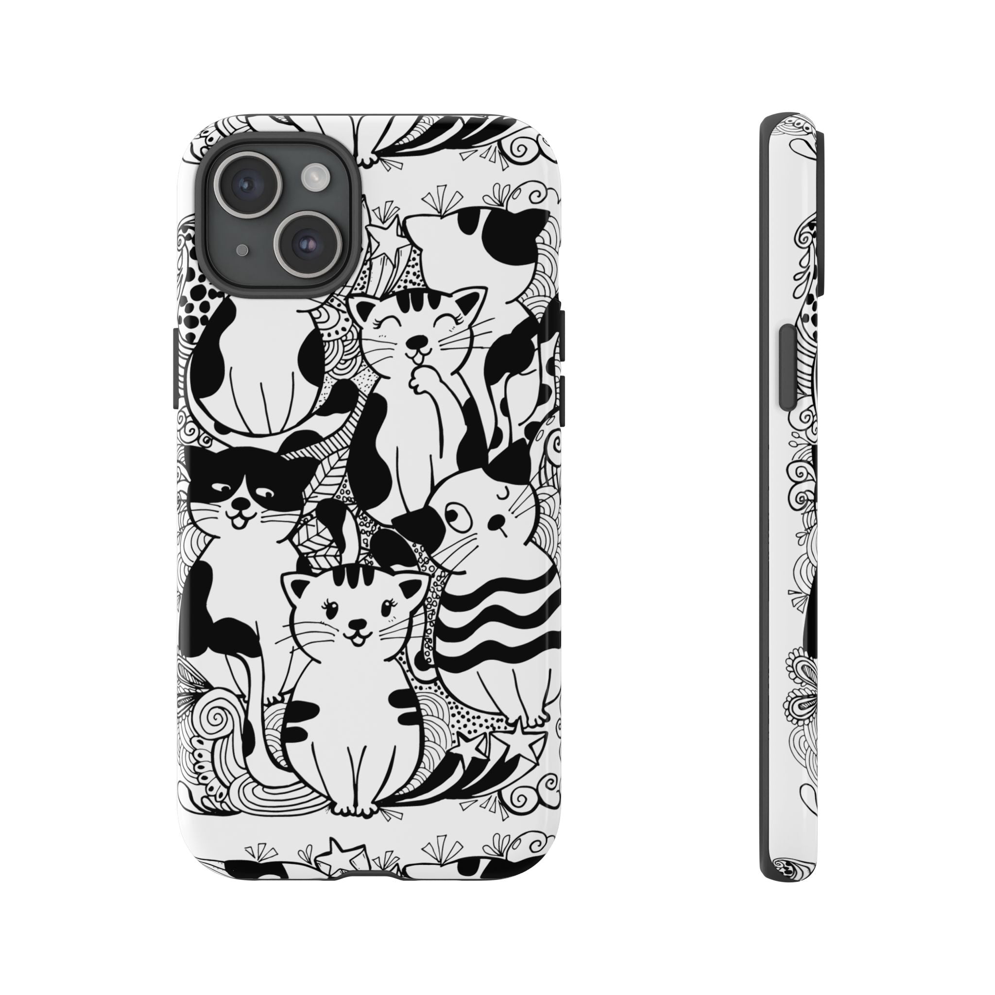 Cat-Themed Phone Case, Cute Cat Art, Pet Lover Gift, Birthday Present, Unique Cat Decor, Fun Tech Accessories, Animal Lover Case