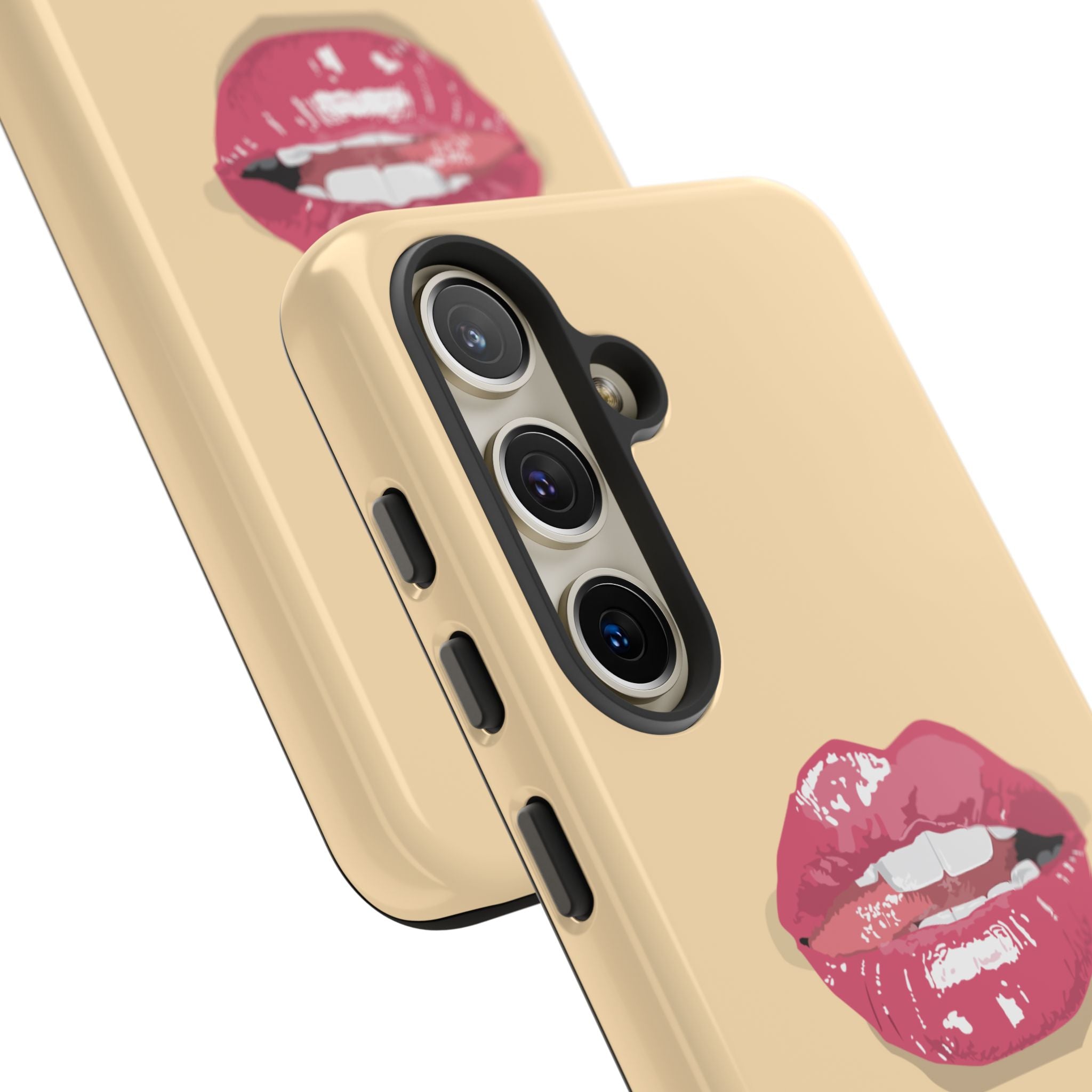 Stylish Phone Case with Lip Print, Trendy Mobile Cover, Fashion Accessory, Gift for Her, Cute Cell Phone Case