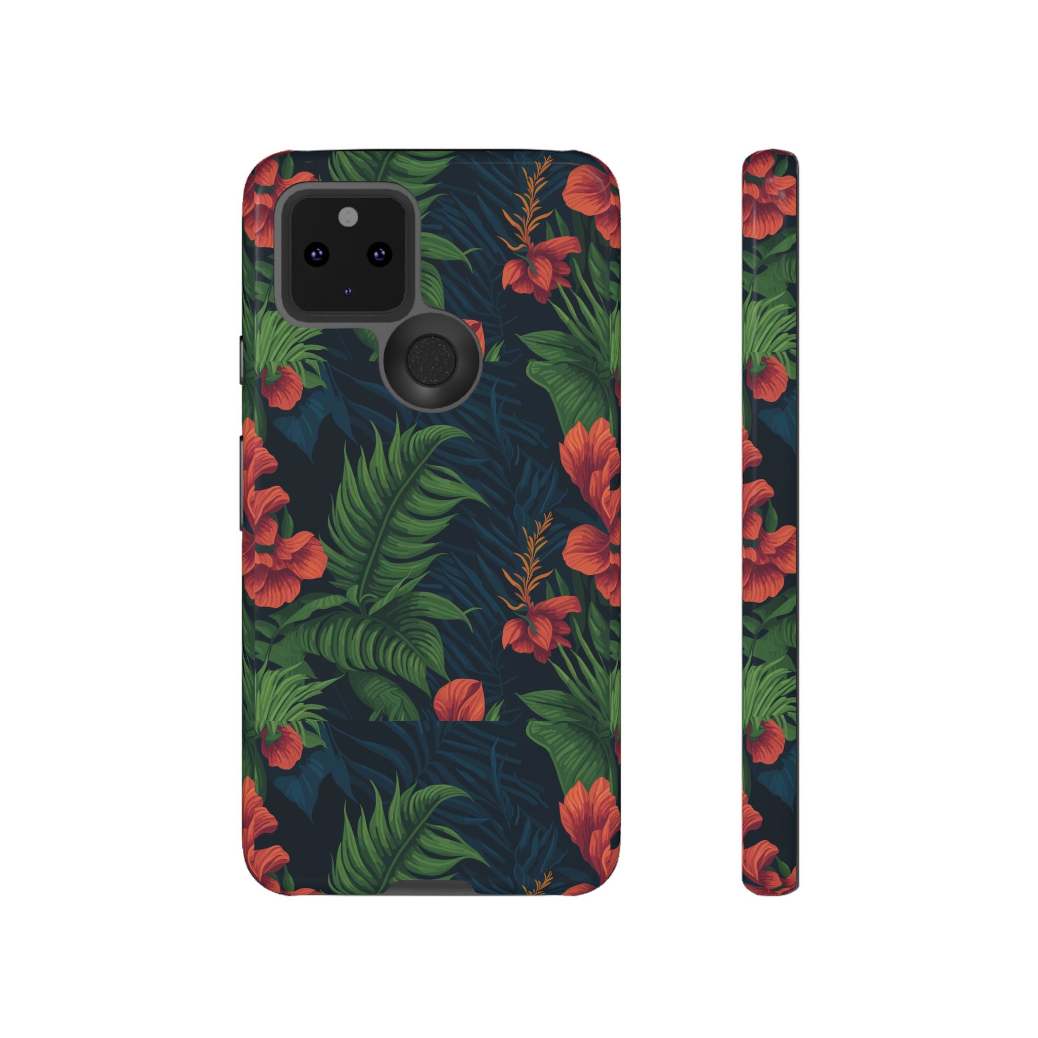 Tropical Phone Case with Floral Design, Eco-Friendly Protection for Summer Vibes, Ideal Gift for Nature Lovers, Vibrant Background