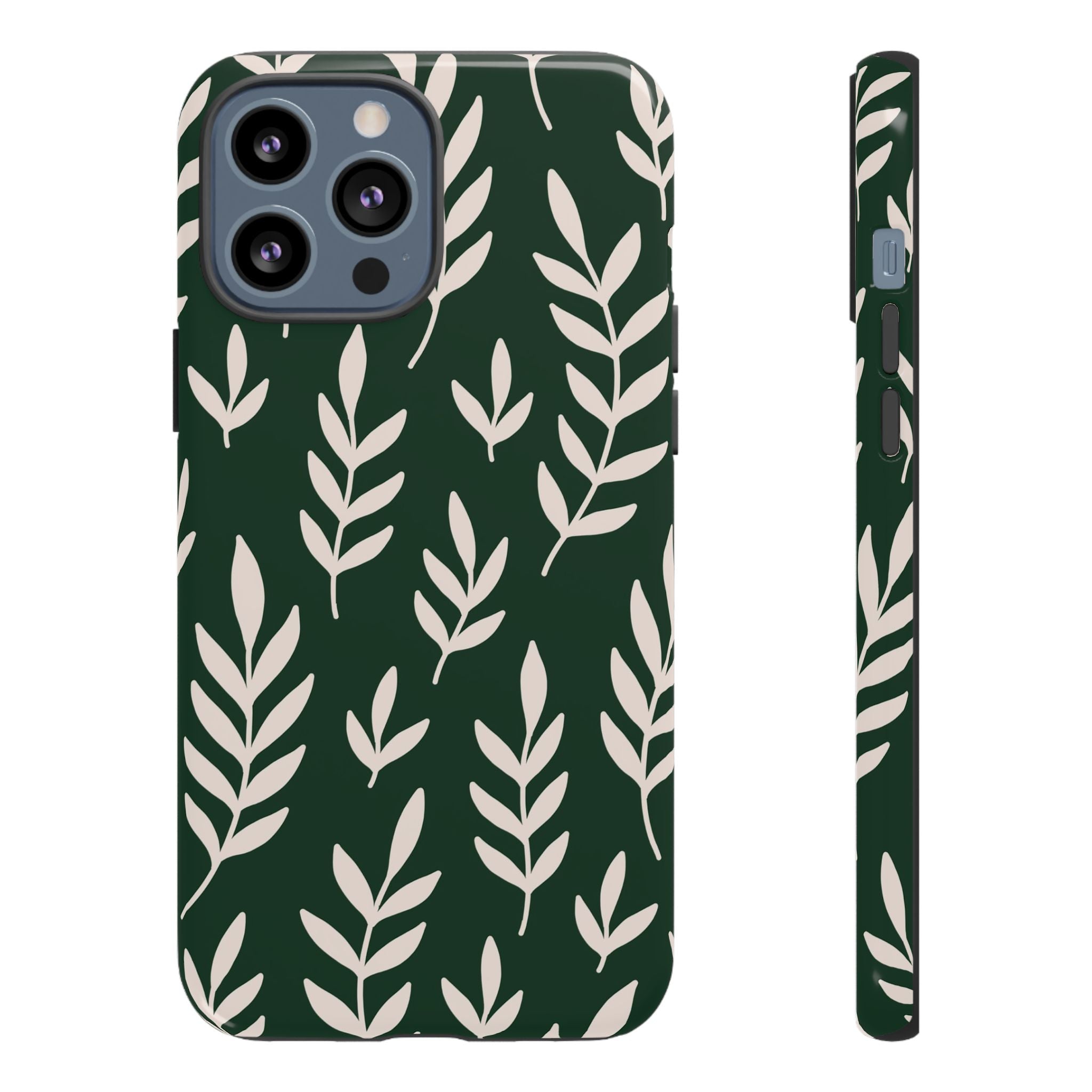 Leafy Phone Case, Tough Cases for Nature Lovers, Green Leaf Design, Eco-Friendly, Stylish Mobile Cover, Gift for Her