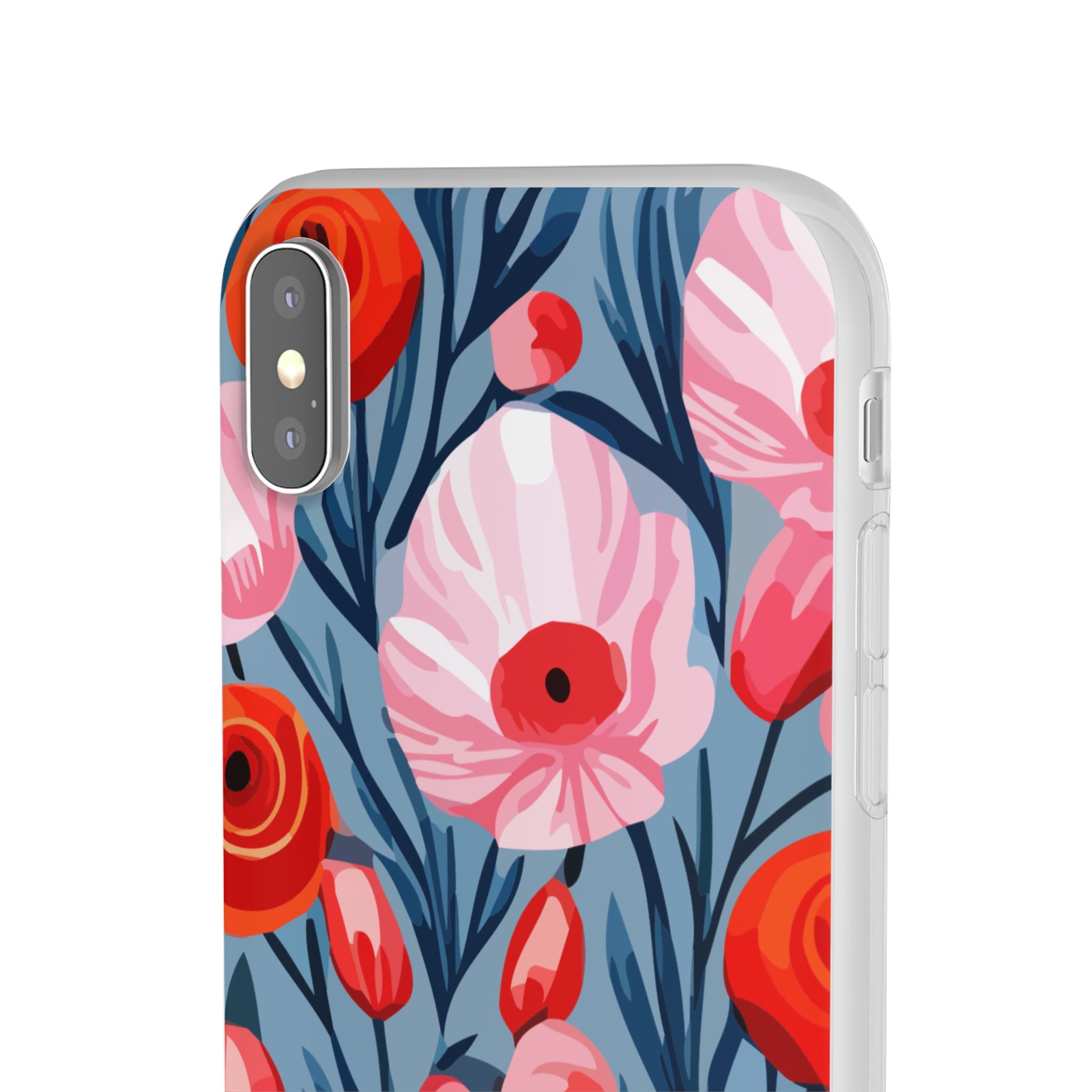 Beautiful Floral Flexi Cases for Phone, Stylish Protective Cover, Gift for Her, Phone Accessories, Floral Design