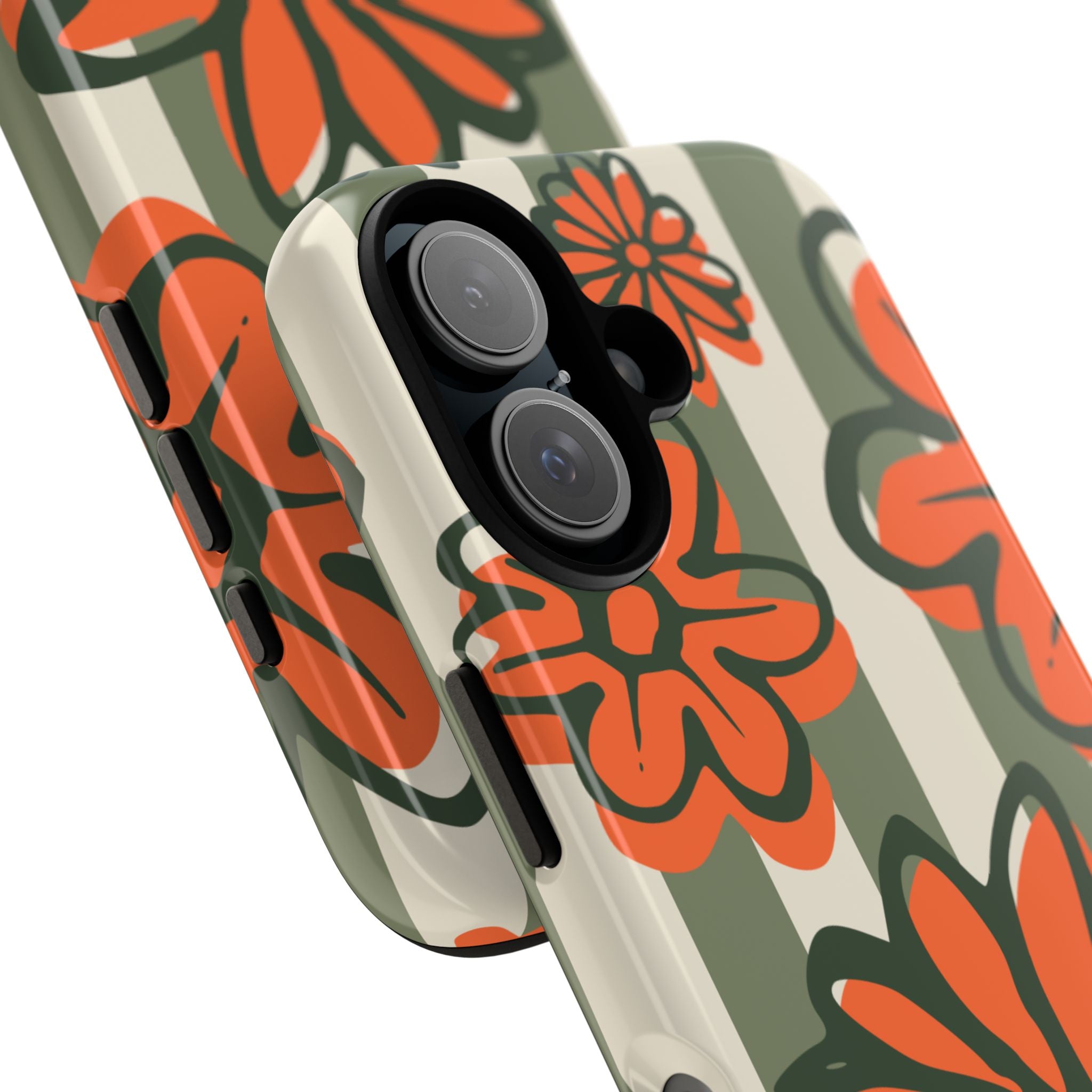 Floral Tough Phone Case - Trendy Protector for Pet Lovers, Super Cute Gift, Floral Design, Stylish Phone Cover, Unique Accessory