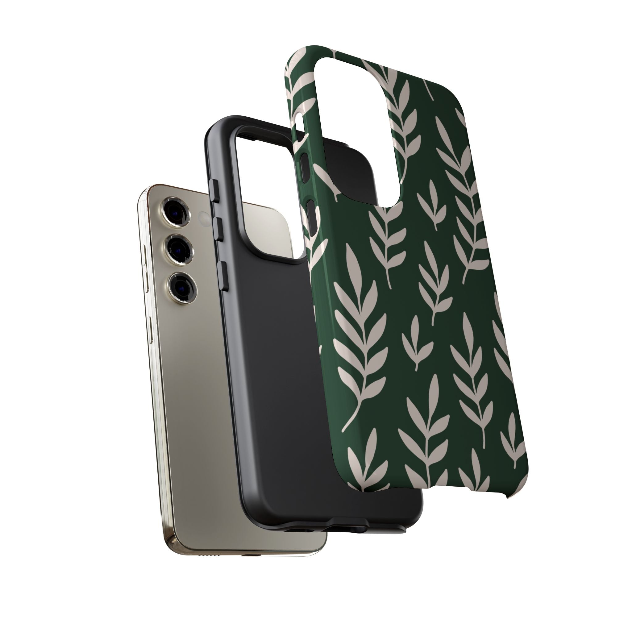 Leafy Phone Case, Tough Cases for Nature Lovers, Green Leaf Design, Eco-Friendly, Stylish Mobile Cover, Gift for Her