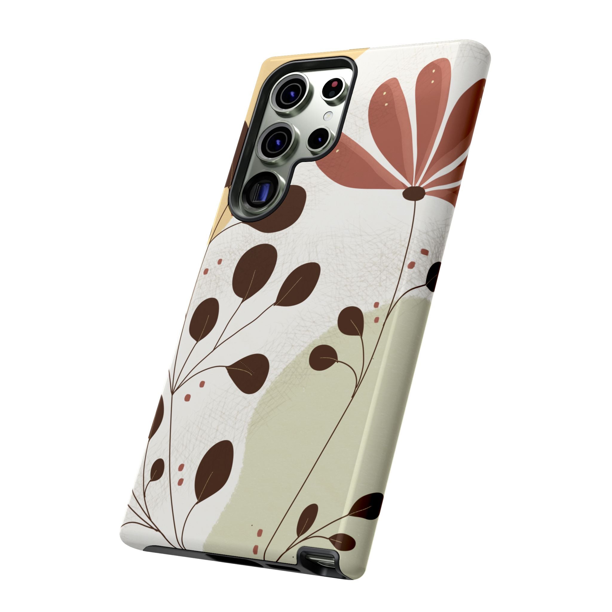 Floral Phone Case - Stylish Tough Cases for Women, Trendy Phone Cover, Gift for Her, Birthday Present, Everyday Use
