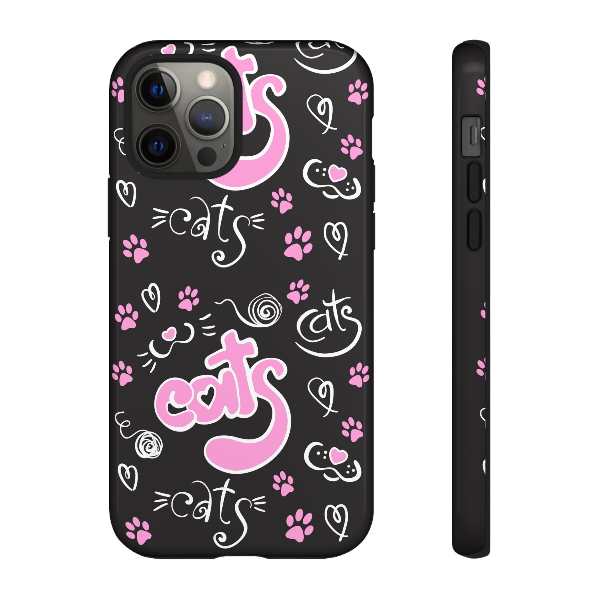 Cute Cat Print Phone Cases, Tough Cases for Cat Lovers, Pet Phone Cover, Gift for Cat Moms, Stylish Phone Accessories