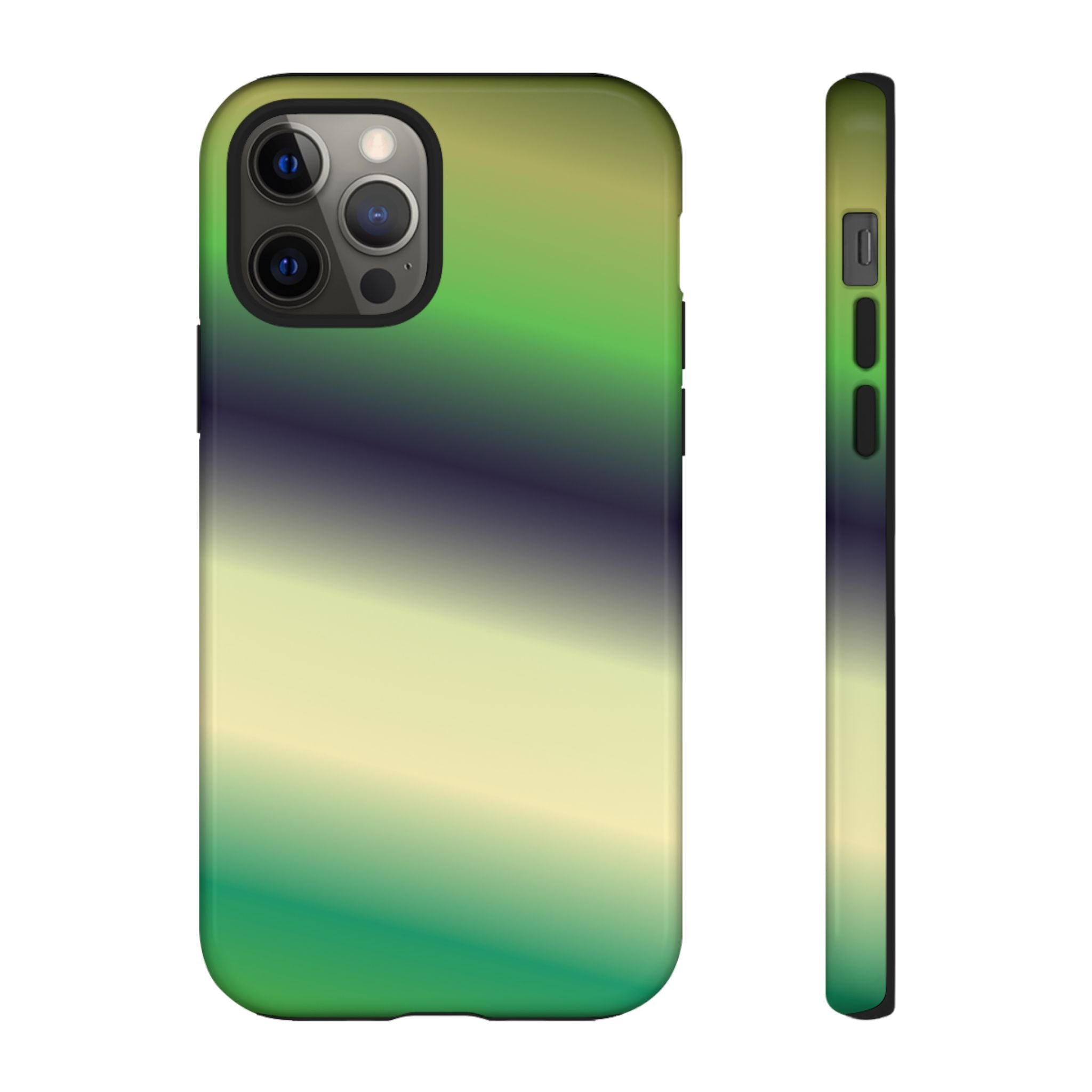 Gradient Phone Case - Tough Cases, Unique Cell Phone Cover, Stylish Tech Accessories, Green and Black Gradient, Perfect Gift