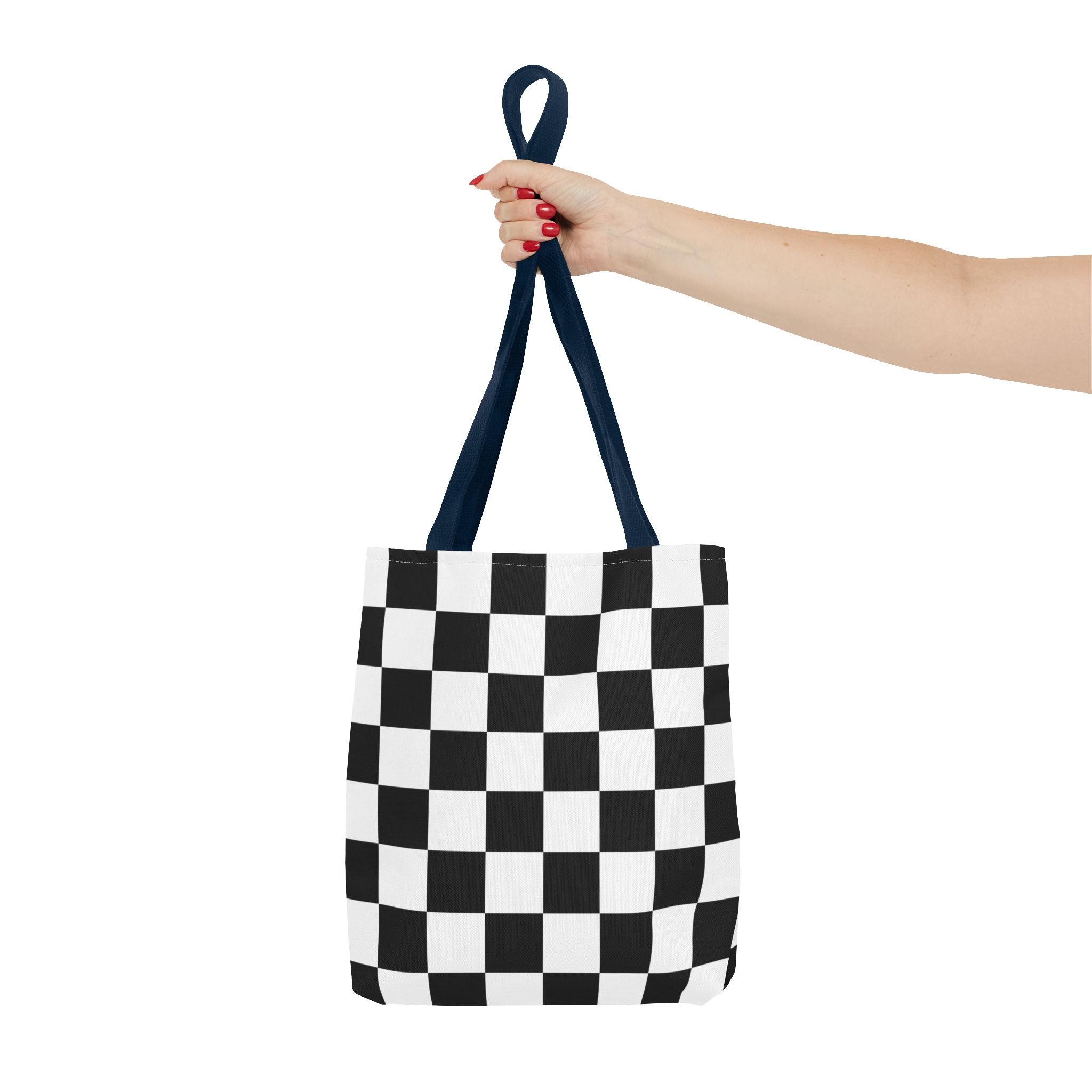 Tote Bag Finish Line - Checkered Victory – Tote Bag for Racing Fans