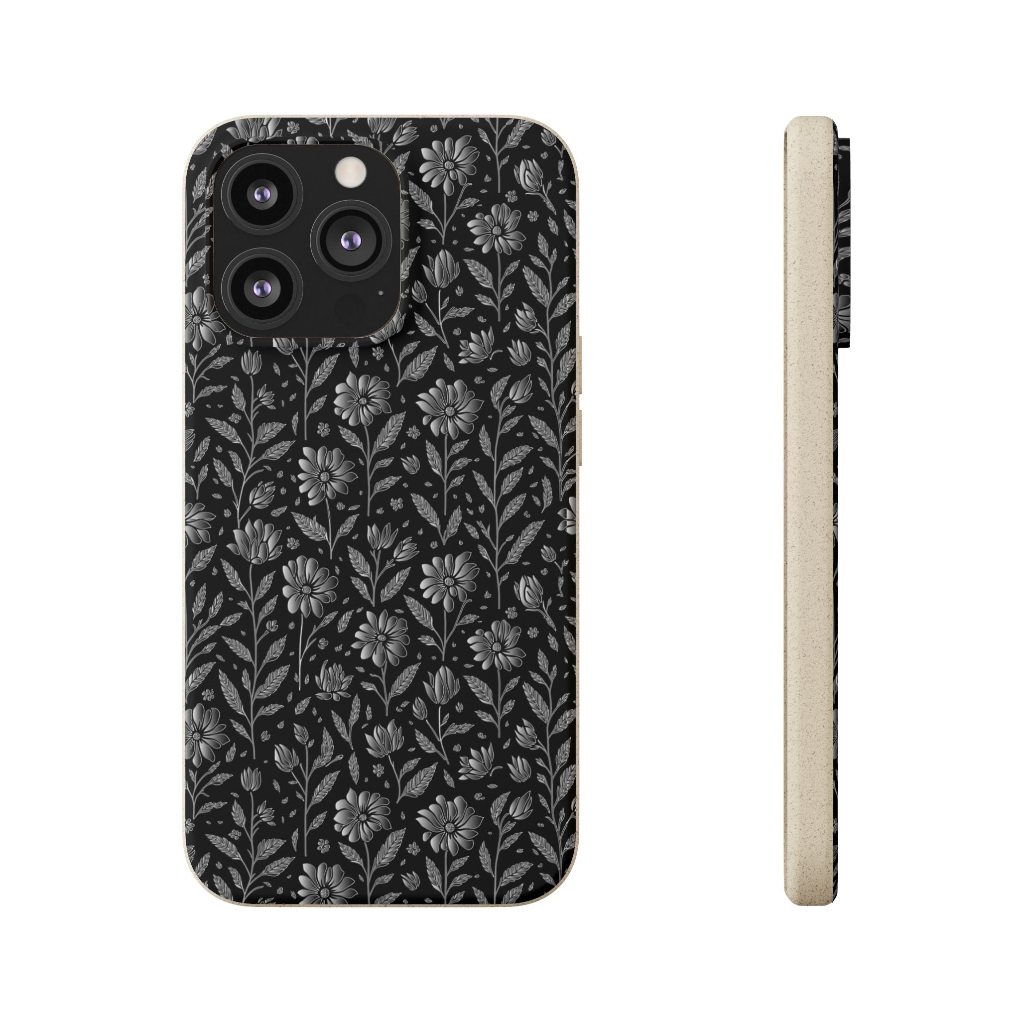 Eco-Friendly Floral Phone Case, Biodegradable iPhone Case, Sustainable Fashion Accessory, Nature Lover Gift, Eco-Conscious Phone Cover