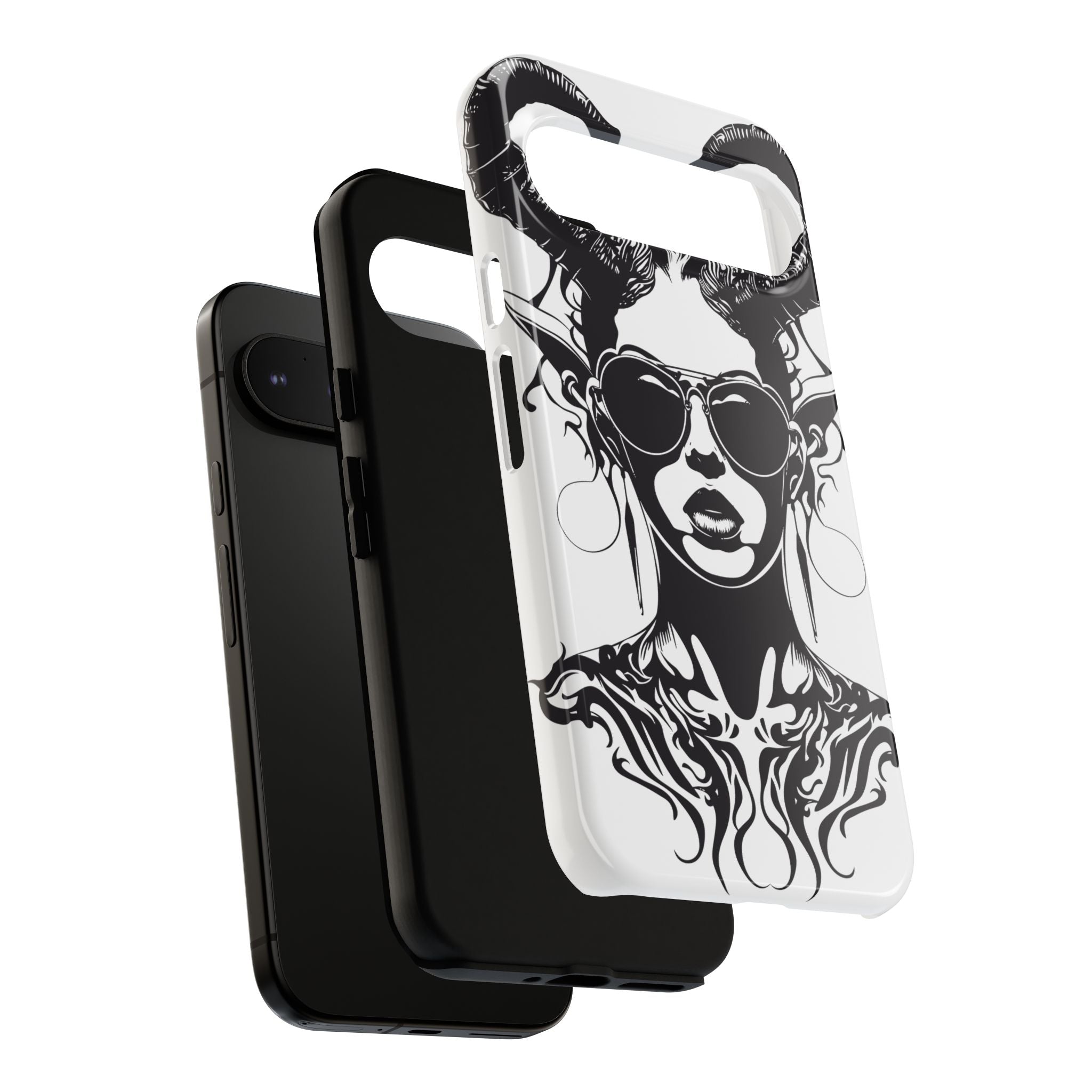 Tough Cases: Stylish Phone Case with Edgy Design, Protective Cover, Gift for Her, Trendy Accessories, Unique Art, Holiday Present