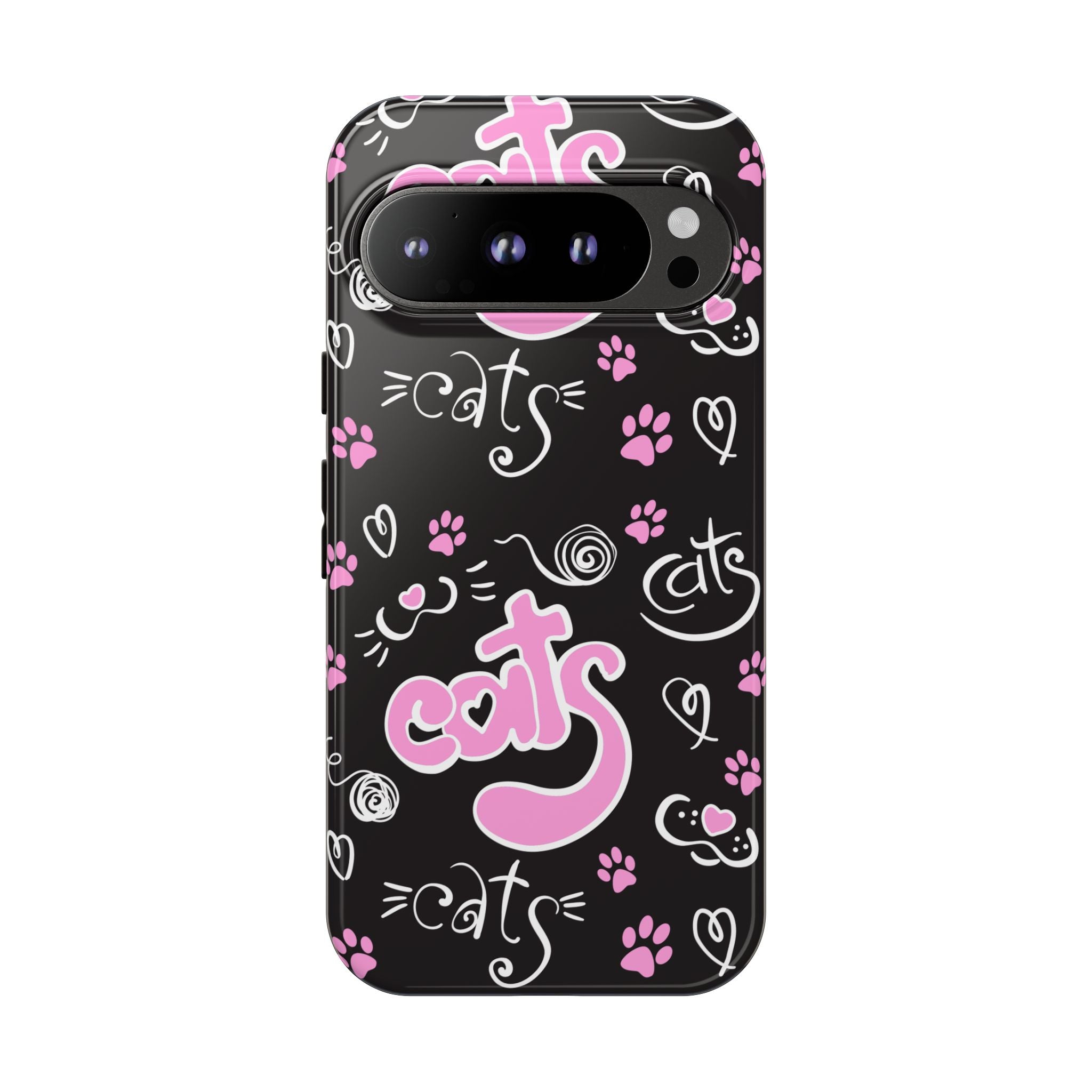 Cute Cat Print Phone Cases, Tough Cases for Cat Lovers, Pet Phone Cover, Gift for Cat Moms, Stylish Phone Accessories
