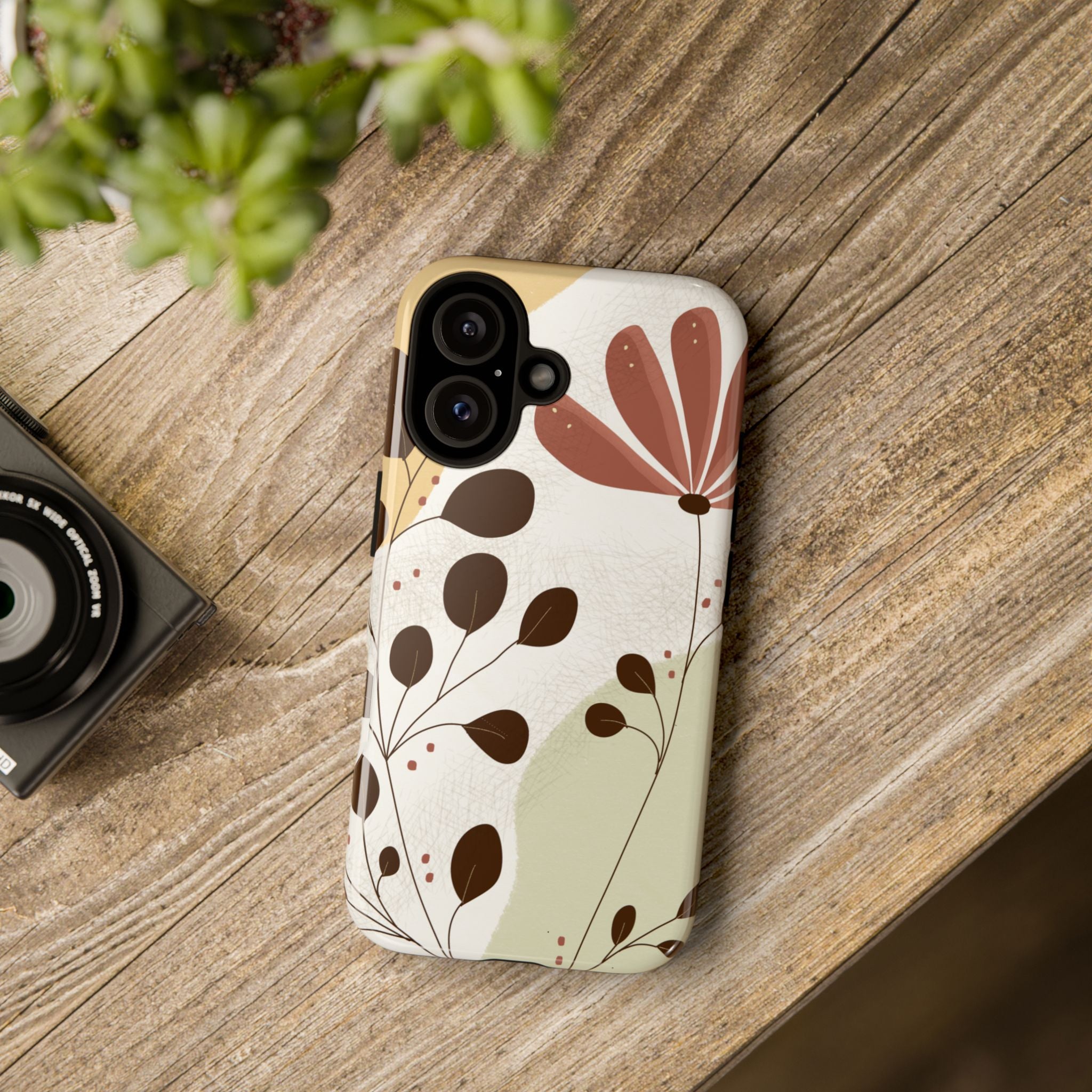 Floral Phone Case - Stylish Tough Cases for Women, Trendy Phone Cover, Gift for Her, Birthday Present, Everyday Use