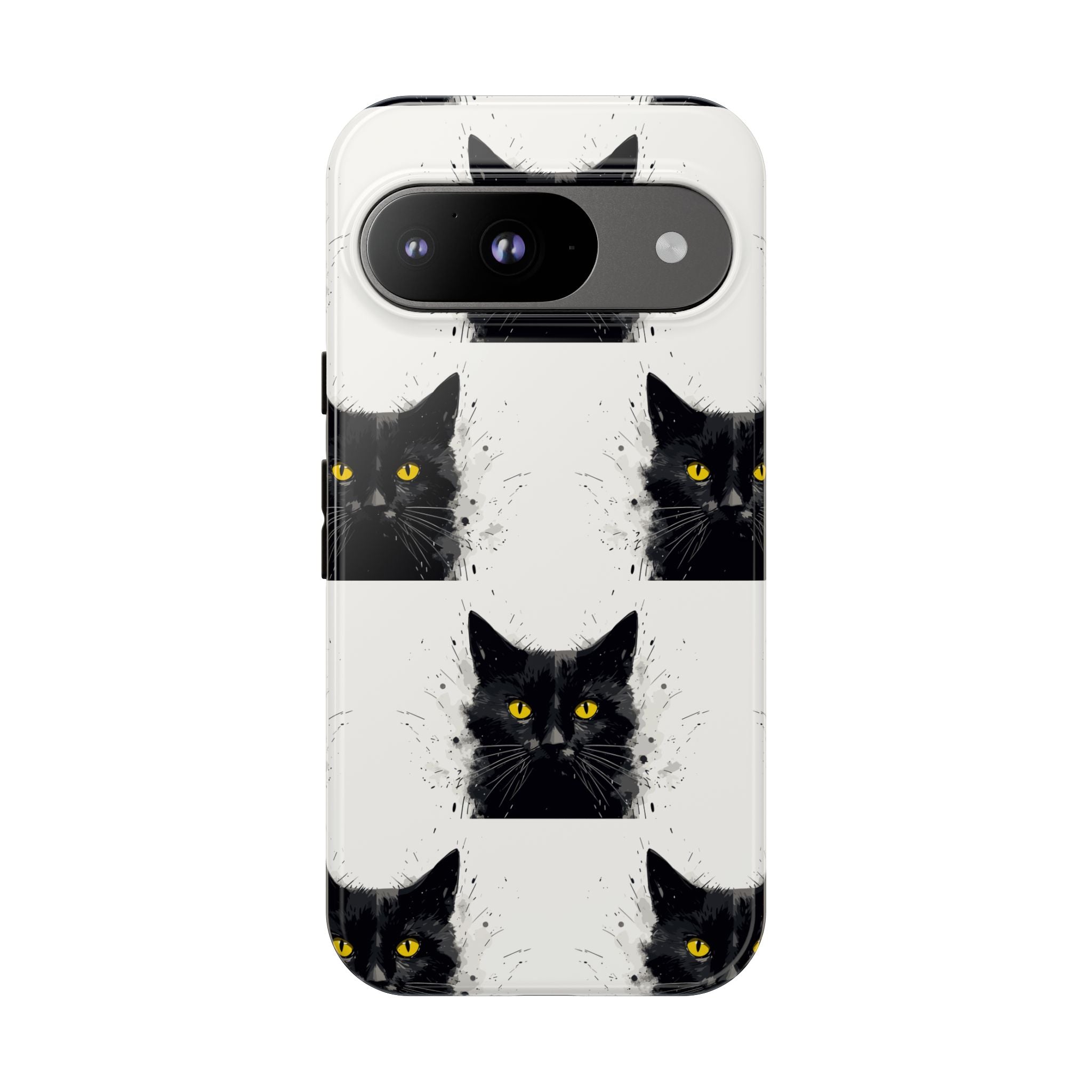 Black Cat Phone Case, Tough Cases, Cat Lover Gift, Unique Design, Halloween, Animal Accessories, Custom Phone Cover