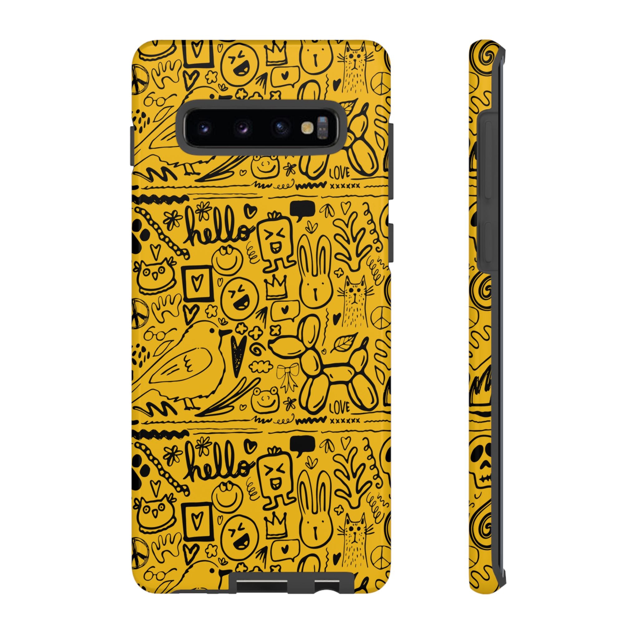 Vibrant Phone Case, Cute Yellow Floral iPhone Cover, Stylish Tough Case, Fun Phone Accessory, Perfect Gift for Teens