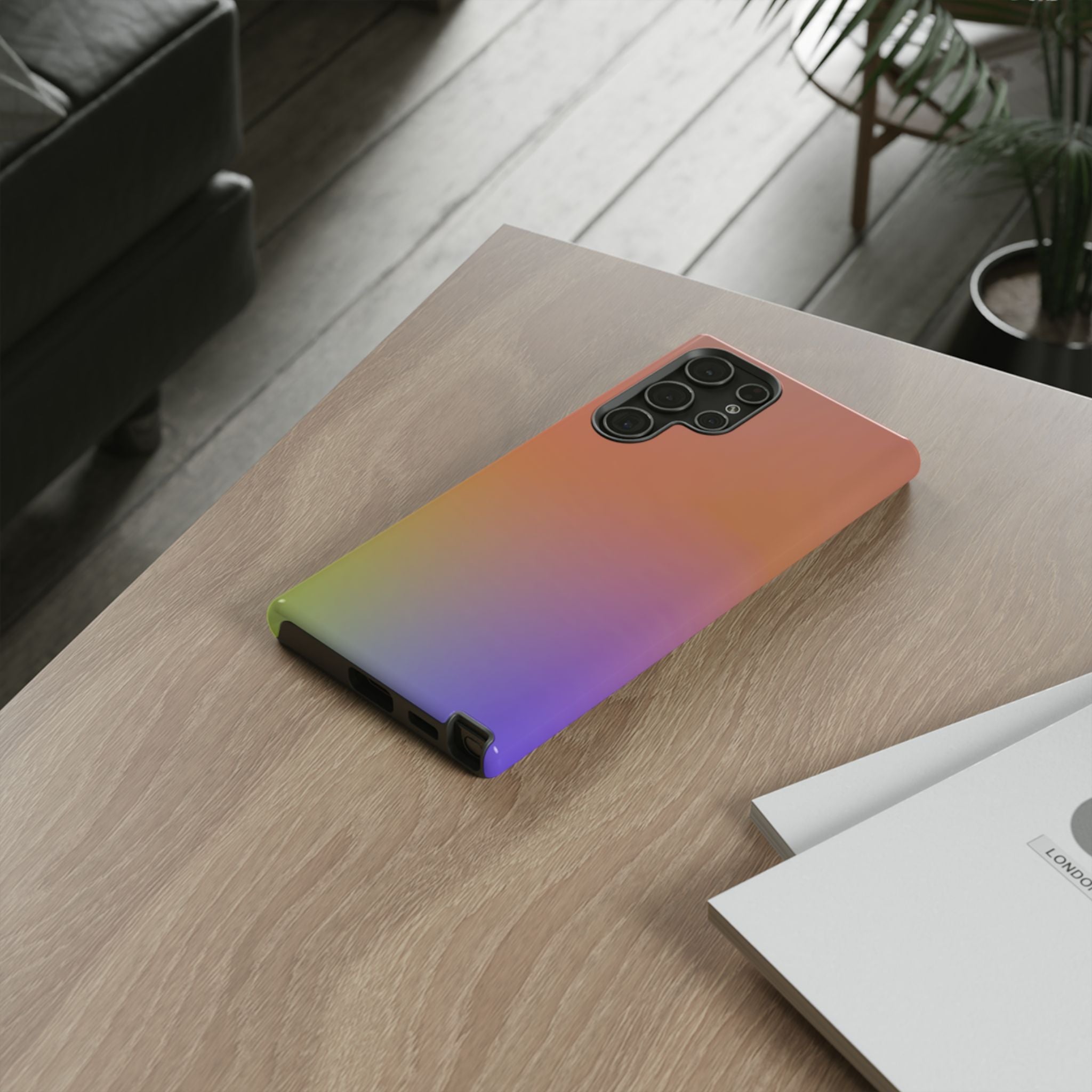 Colorful Gradient Phone Case, Tough Cases for iPhone, Customizable Phone Cover, Trendy Tech Accessory, Gift for Tech Lovers