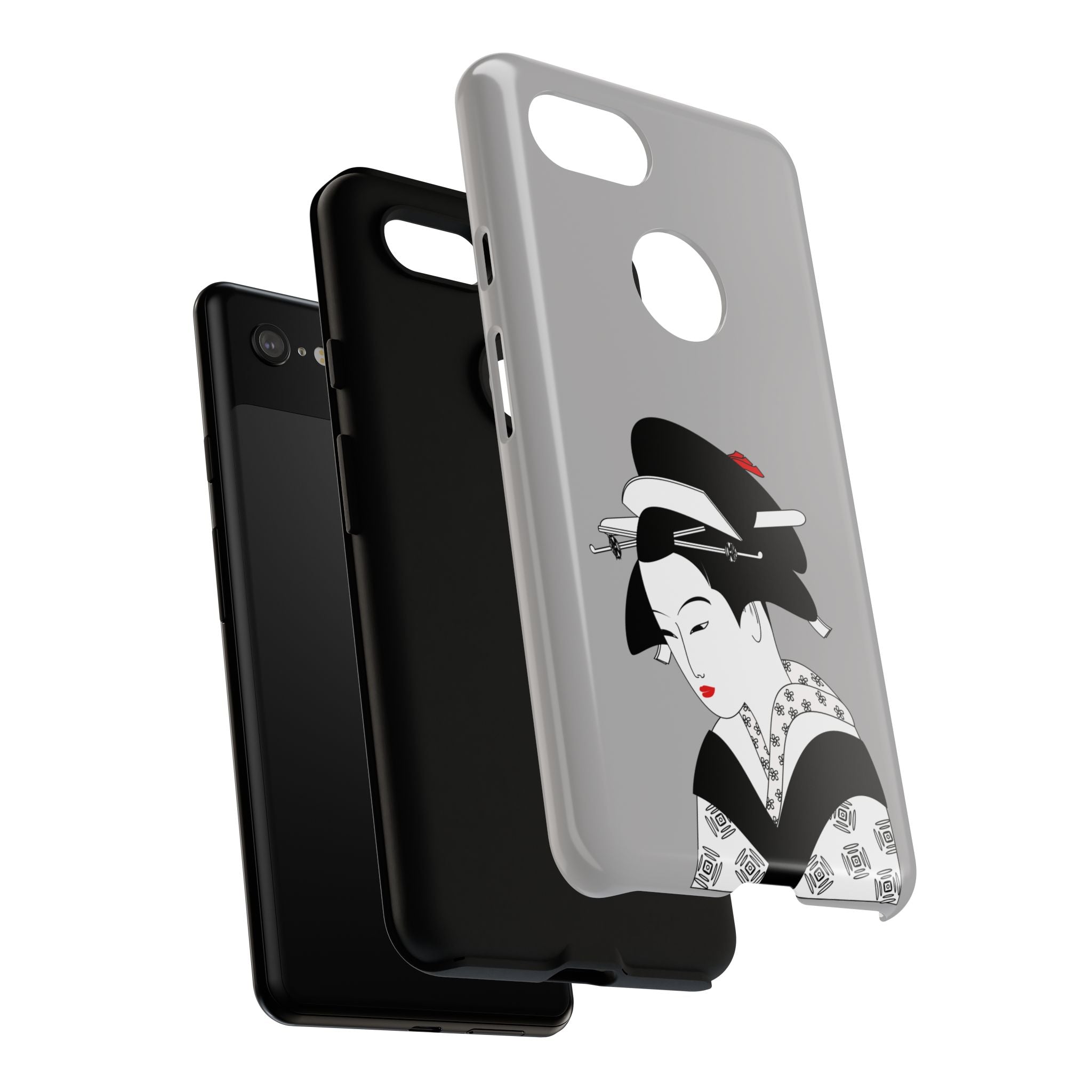 Stylish Phone Case with Japanese Geisha Design, Tough Phone Case, Cute Phone Cover, Japanese Art, Ethnic Style
