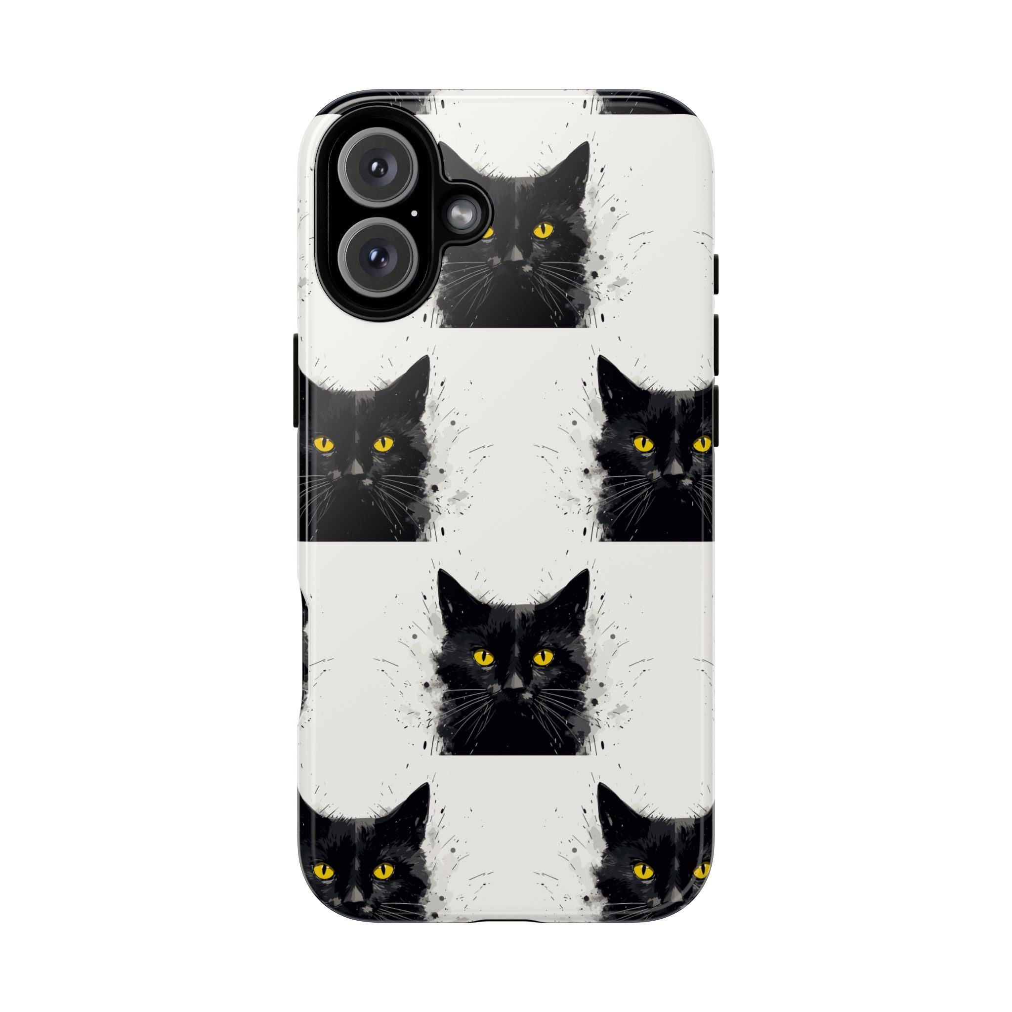 Black Cat Phone Case, Tough Cases, Cat Lover Gift, Unique Design, Halloween, Animal Accessories, Custom Phone Cover