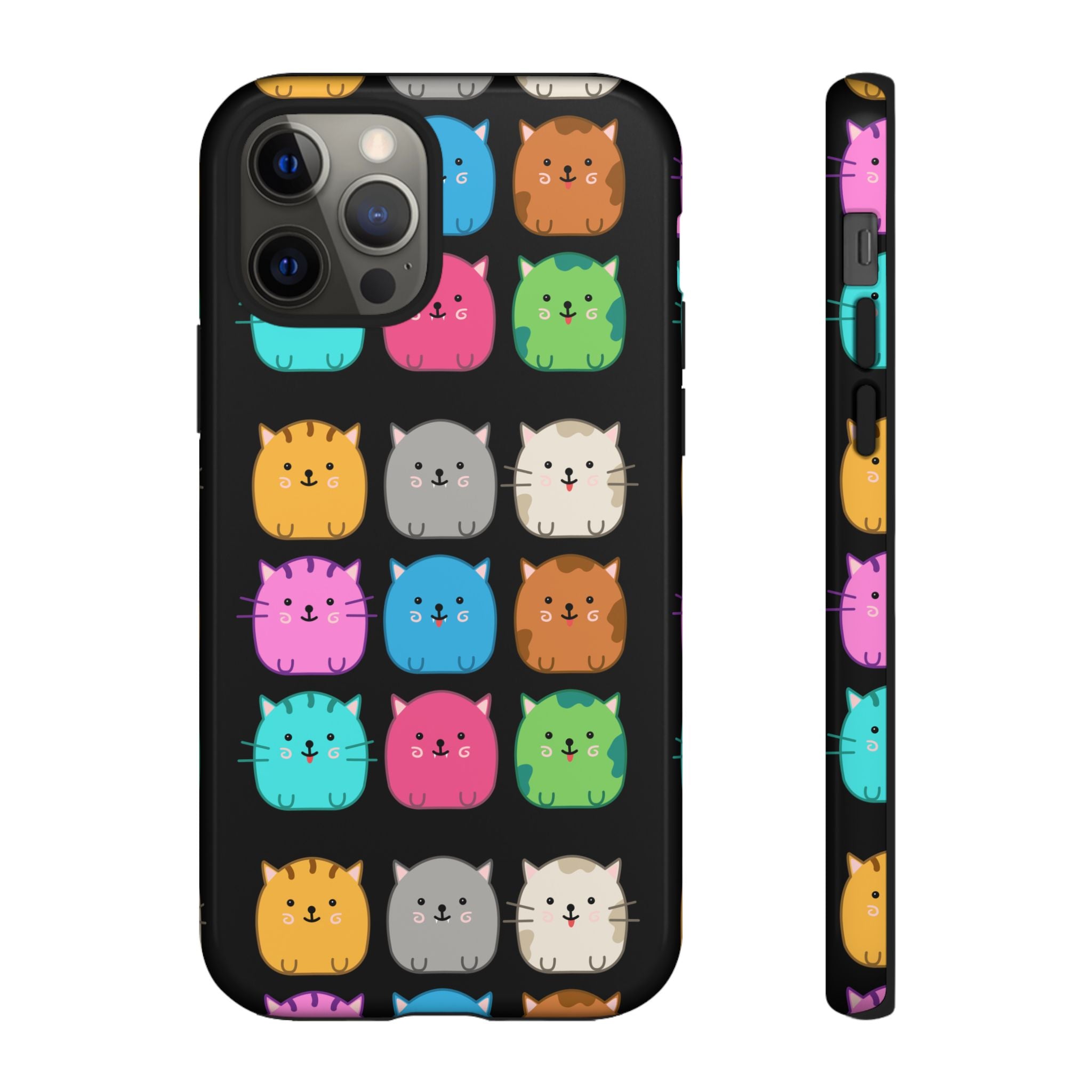 Cute Cat Phone Case, Kawaii Animal Lover Gift, Tough Phone Cover for Kids and Adults, Fun Cat Designs for Birthdays, Pet Lovers