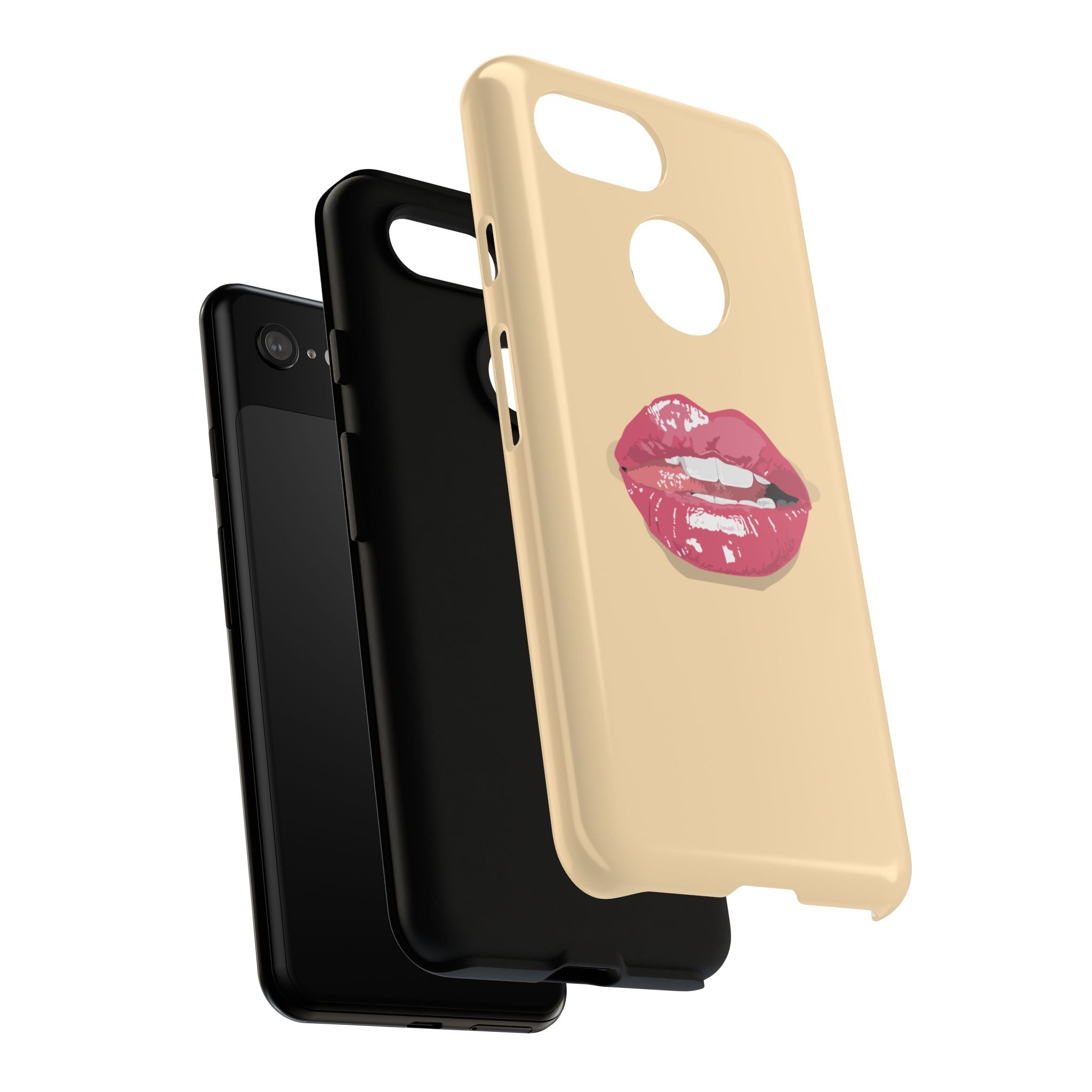 Stylish Phone Case with Lip Print, Trendy Mobile Cover, Fashion Accessory, Gift for Her, Cute Cell Phone Case